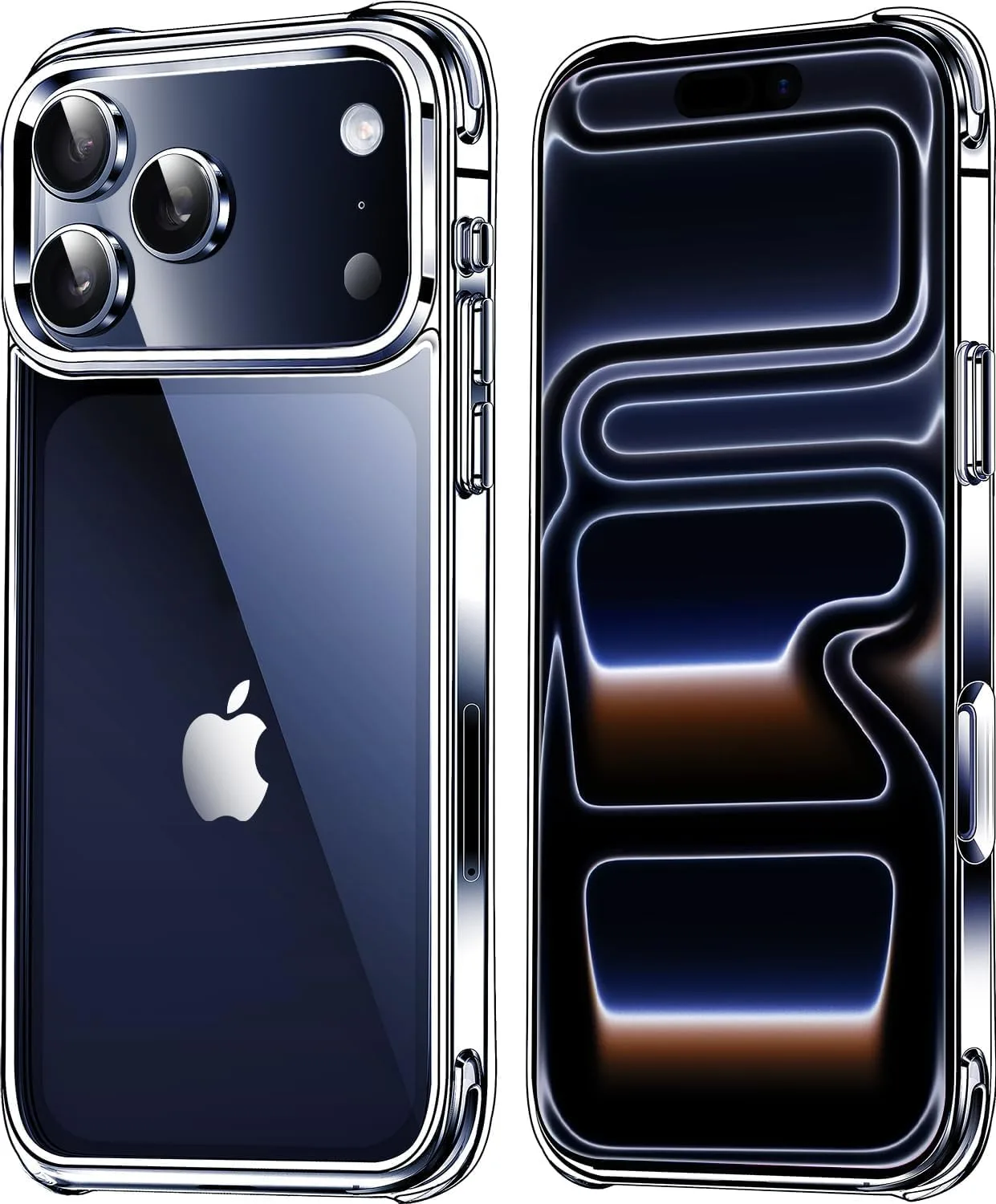 Funda para iPhone 17 Pro Mkeke transparente con protección contra caídas