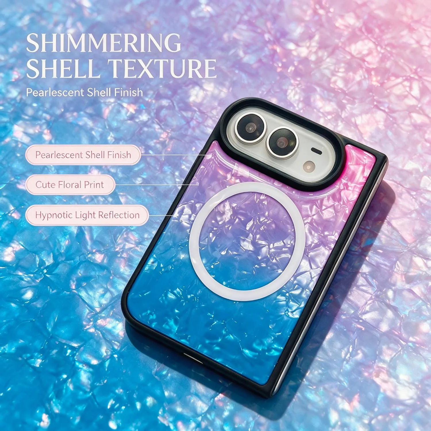Losin for iPhone Duo Iridescent Purple Blue Shell Case