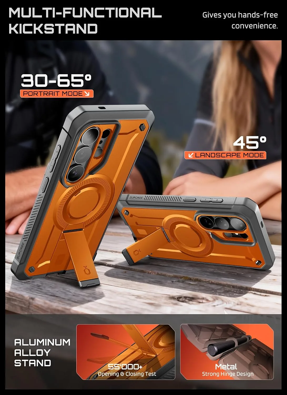 SUPCASE for Samsung Galaxy S26 Ultra Case with Built-in Stand, Coral