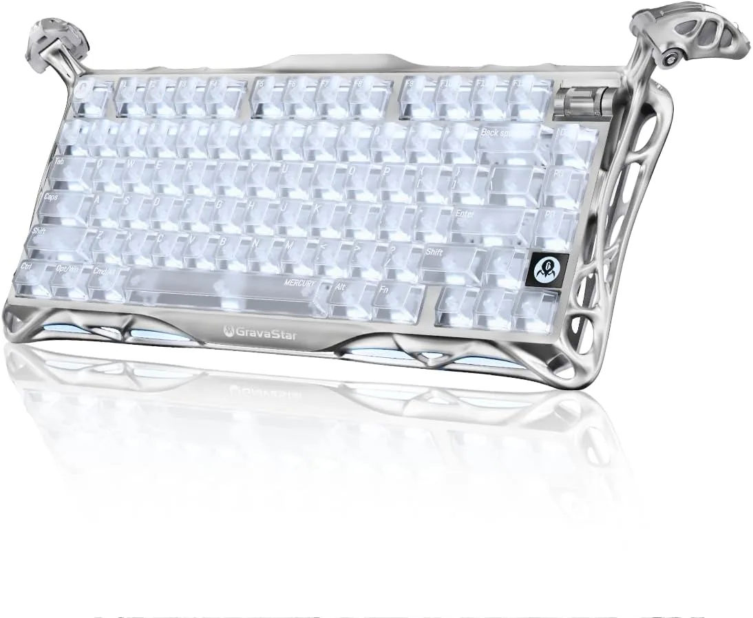 GravaStar Mercury K1 Pro 75% Wireless Mechanical Gaming Keyboard, Hot-Swap