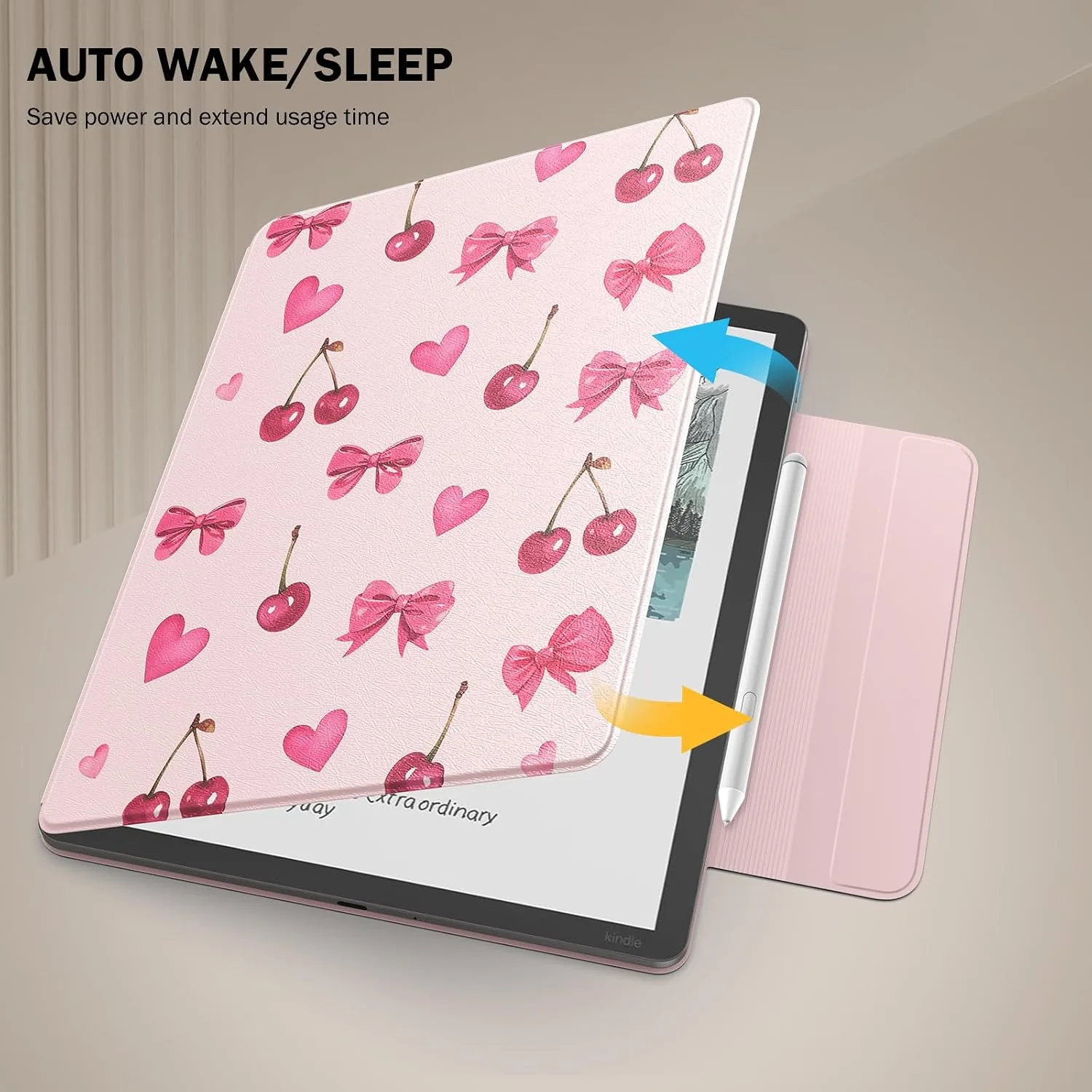MoKo Magnetic Case for 11" Kindle Scribe 3rd & Colorsoft 1st,Fioc Cili