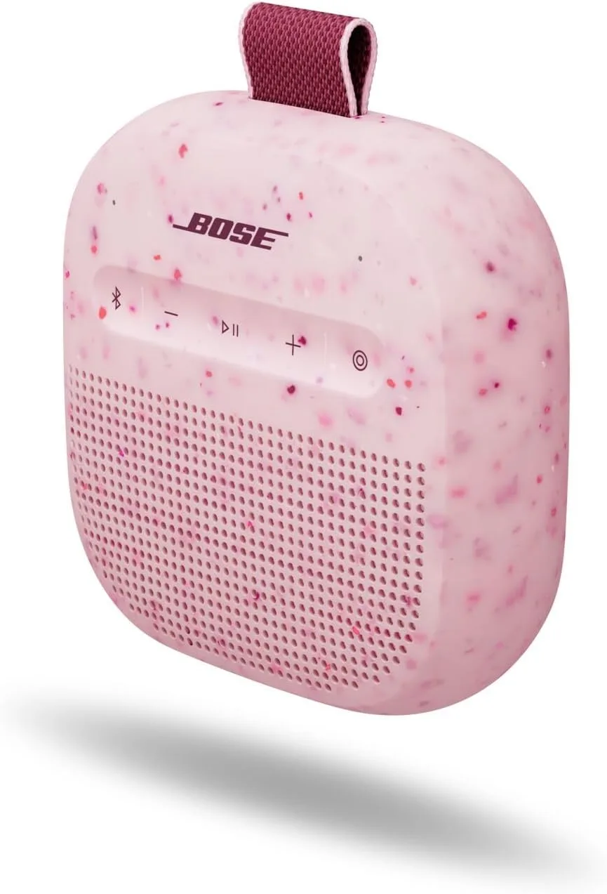 Bose SoundLink Micro Portable Bluetooth Speaker (2nd Gen), Wireless Outdoor Speaker, Up to 12 Hours Battery Life, Waterproof and Dustproof, Petal Pink - Limited Edition Color