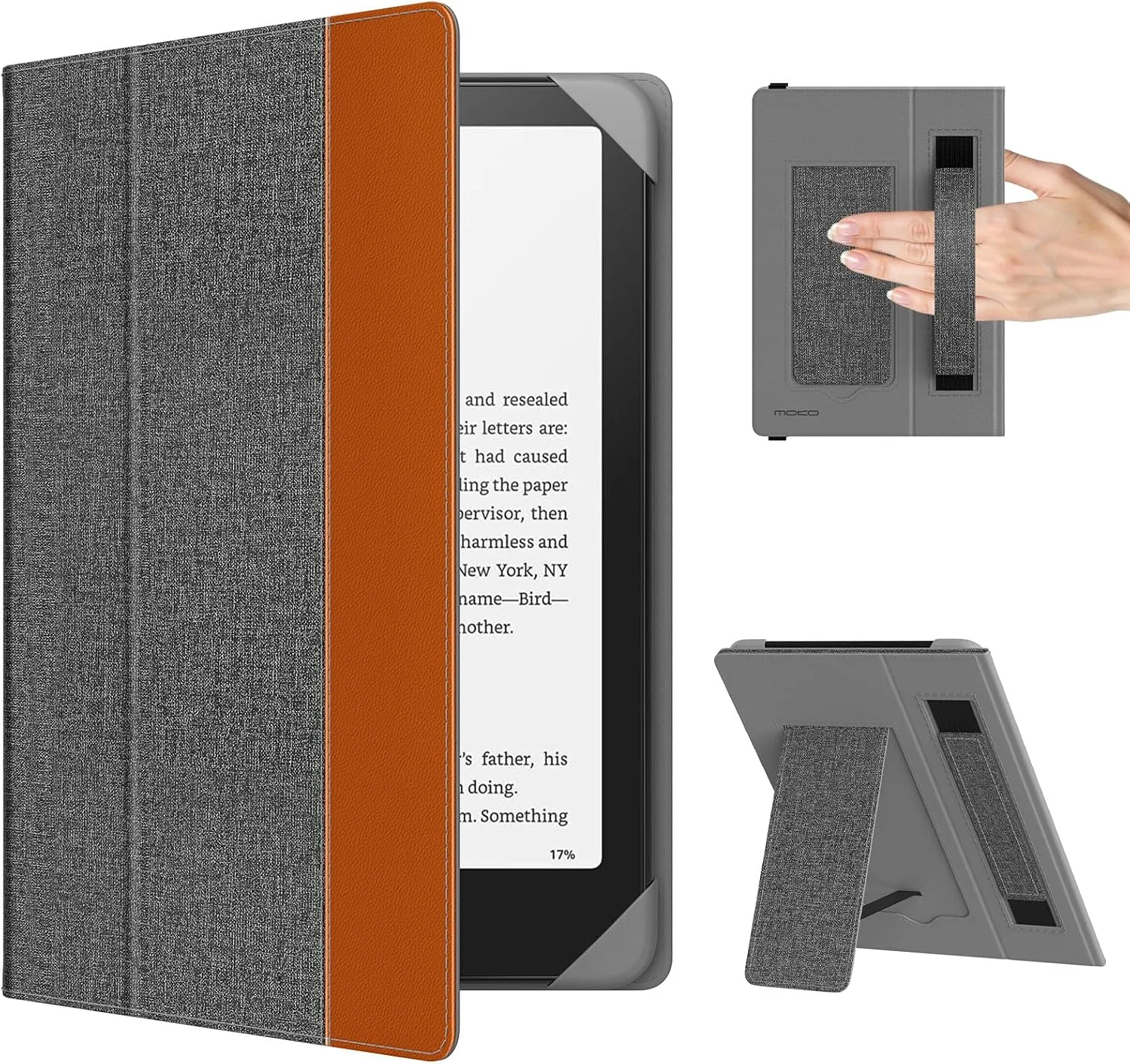 MoKo Universal Case for 6.8,7 Inch Paperwhite eReaders&Tablets,Gray/Black