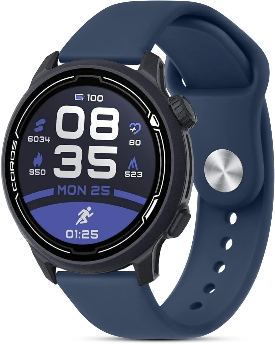 Correa de silicona Amzpas para Coros PACE 2 / APEX 42mm / APEX 2 20mm Azul Marino