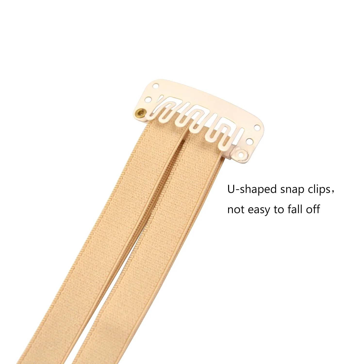 Facelift Bands with Clips - Invisible Stretching Lifting Straps, Adjustable Elastic Slimming Bands (24cm Blonde Double)