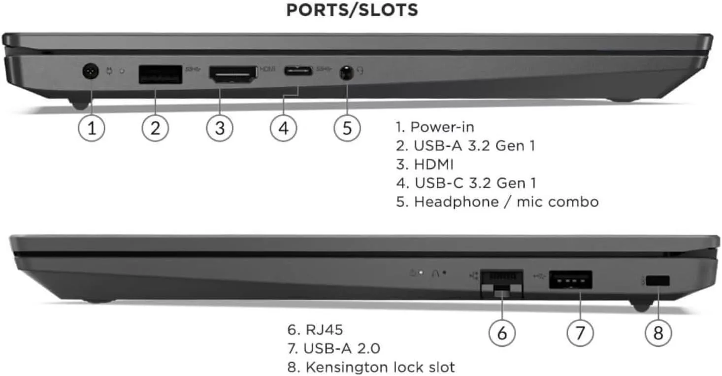 Lenovo V15 Laptop, 15.6" FHD Display, AMD Ryzen 5 5500U Hexa-core Processor (Beat Intel i7-1065G7), 16GB RAM, 512GB SSD, HDMI, RJ45, Numeric Keypad, Wi-Fi, Windows 11 Pro, Black