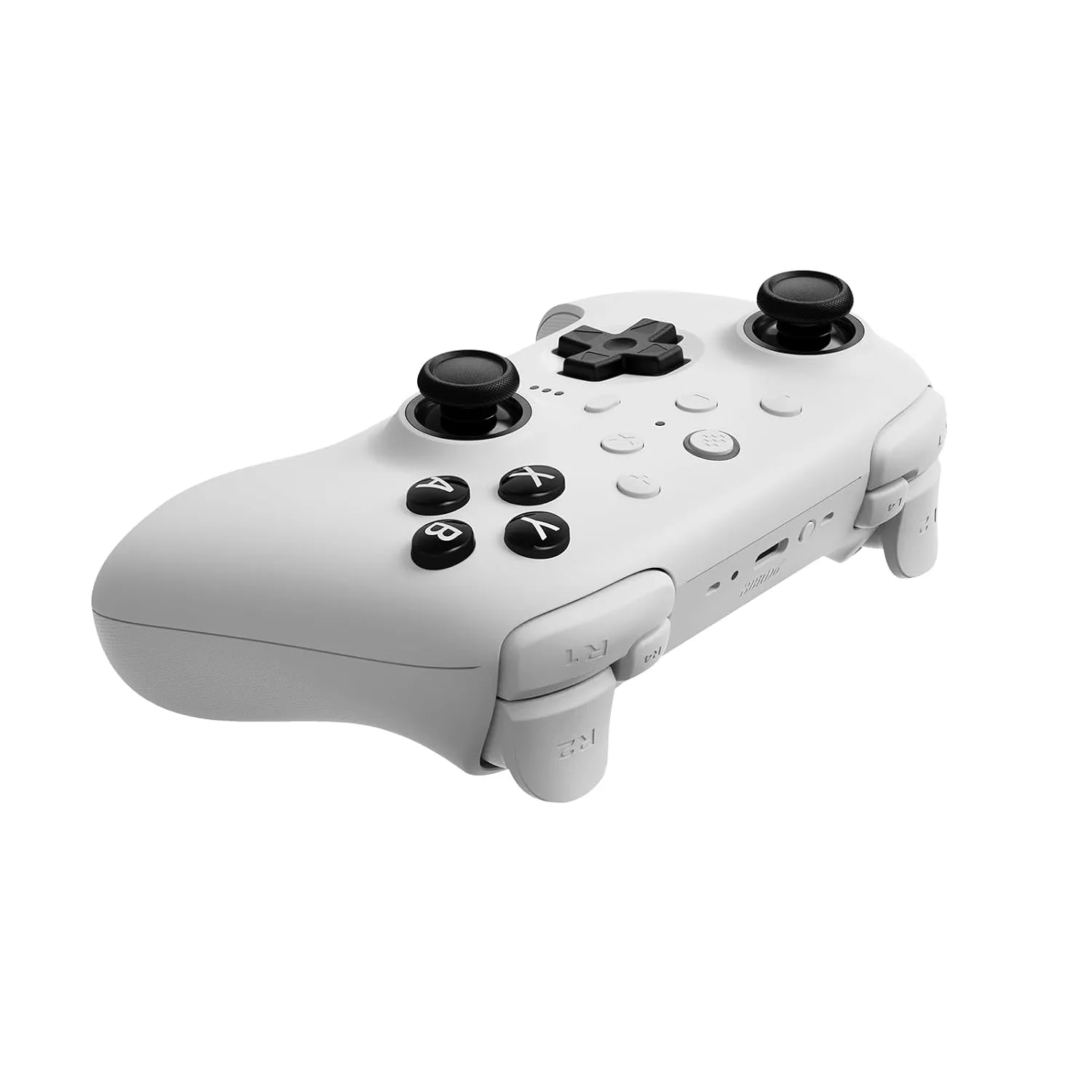 8Bitdo Ultimate 2 Bluetooth Controller for Switch & Windows PC, Switch Pro Controller with TMR Joysticks, Switchable Hall Effect/Tactile Triggers, Vibration and Motion Control, RGB Fire Ring, White