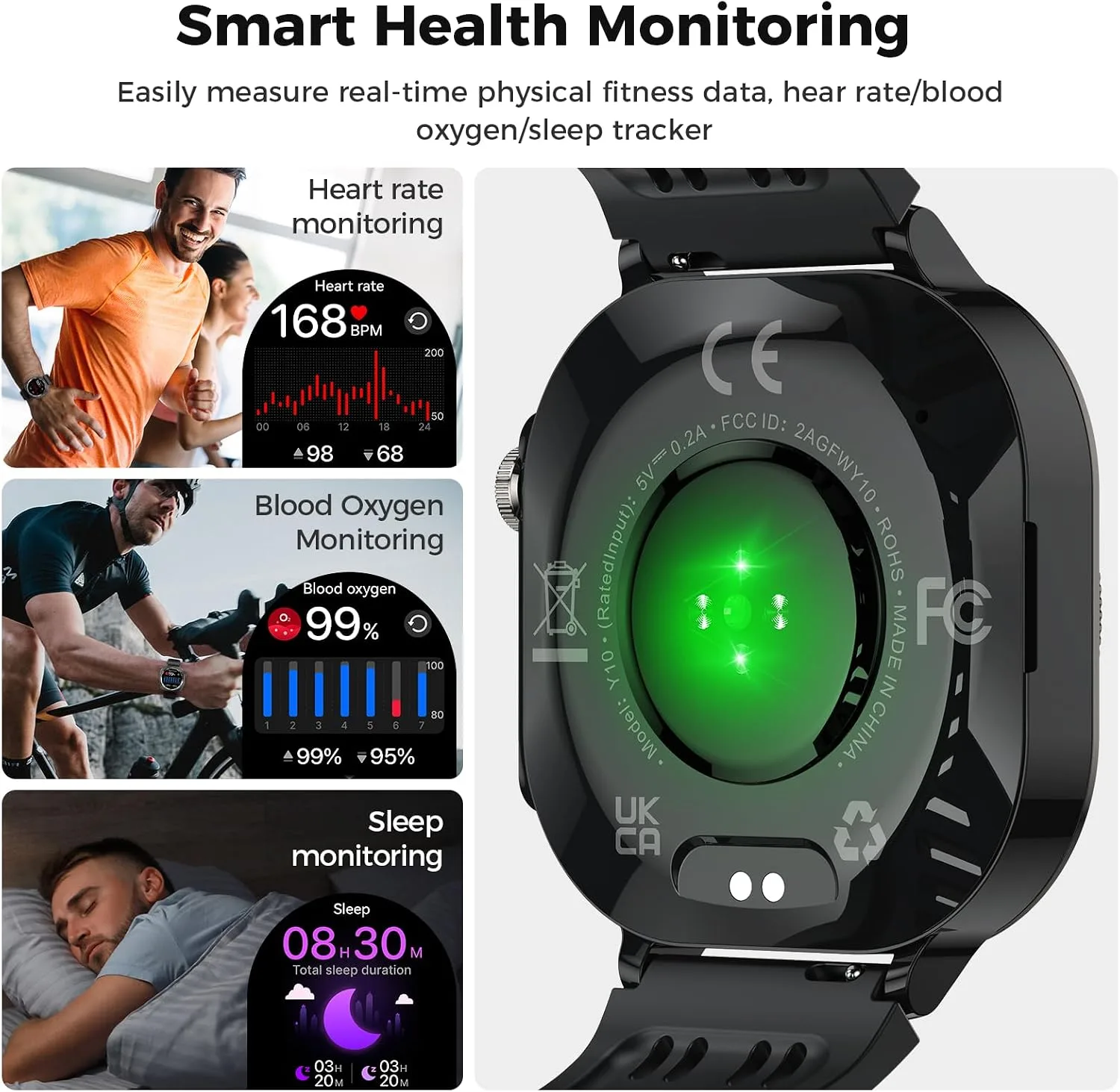 Smart Watch, 2026 AMOLED 1.43" Fitness Smartwatch for Men Women, Bluetooth 5.4 Call, 130+Sports Modes, 60+Days Flashlight, Heart Rate/Sleep Monitor, IP68 Waterproof Activity Tracker for Android iOS