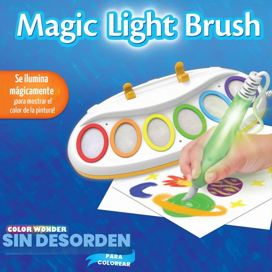 Crayola Color Wonder Magic Light Brush, Mess Free Painting for Kids, Age 3+