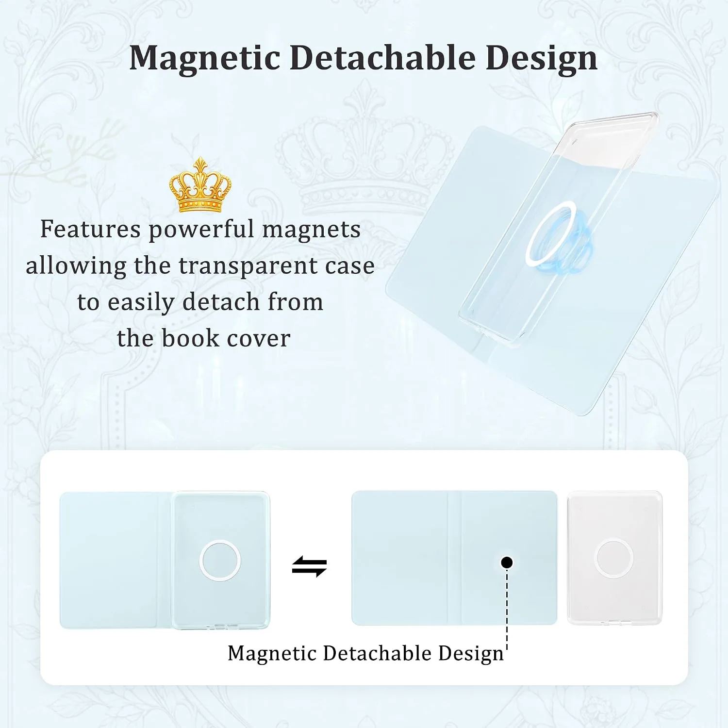 Magnetic Book Cover Case for 7'' Kindle Paperwhite & Colorsoft