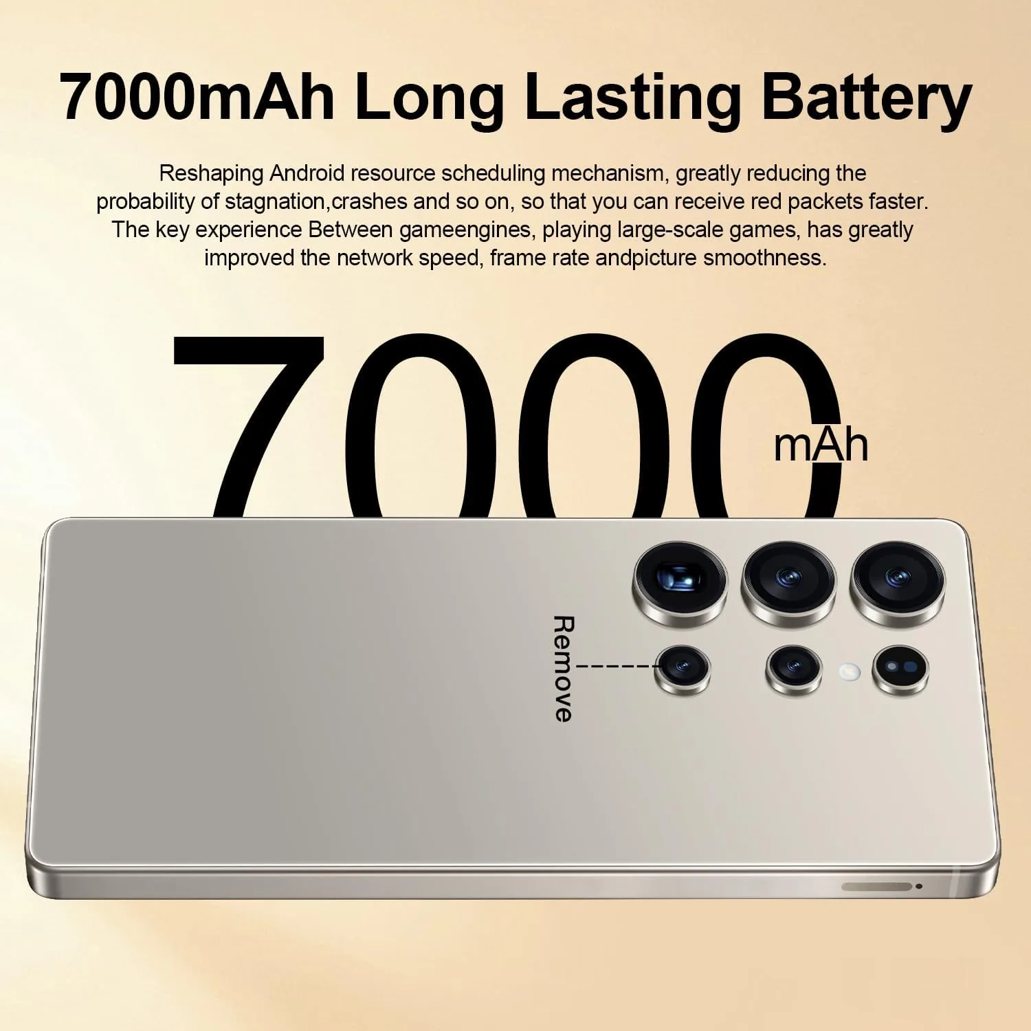 OEJBK I25 Ultra: Powerhouse 16GB/512GB, 2-Day 7000mAh Battery, Huge 6.99" Android 14 Phone w/Built-in Stylus - Your All-in-One Device The Superior Choice (Titanium Gray)