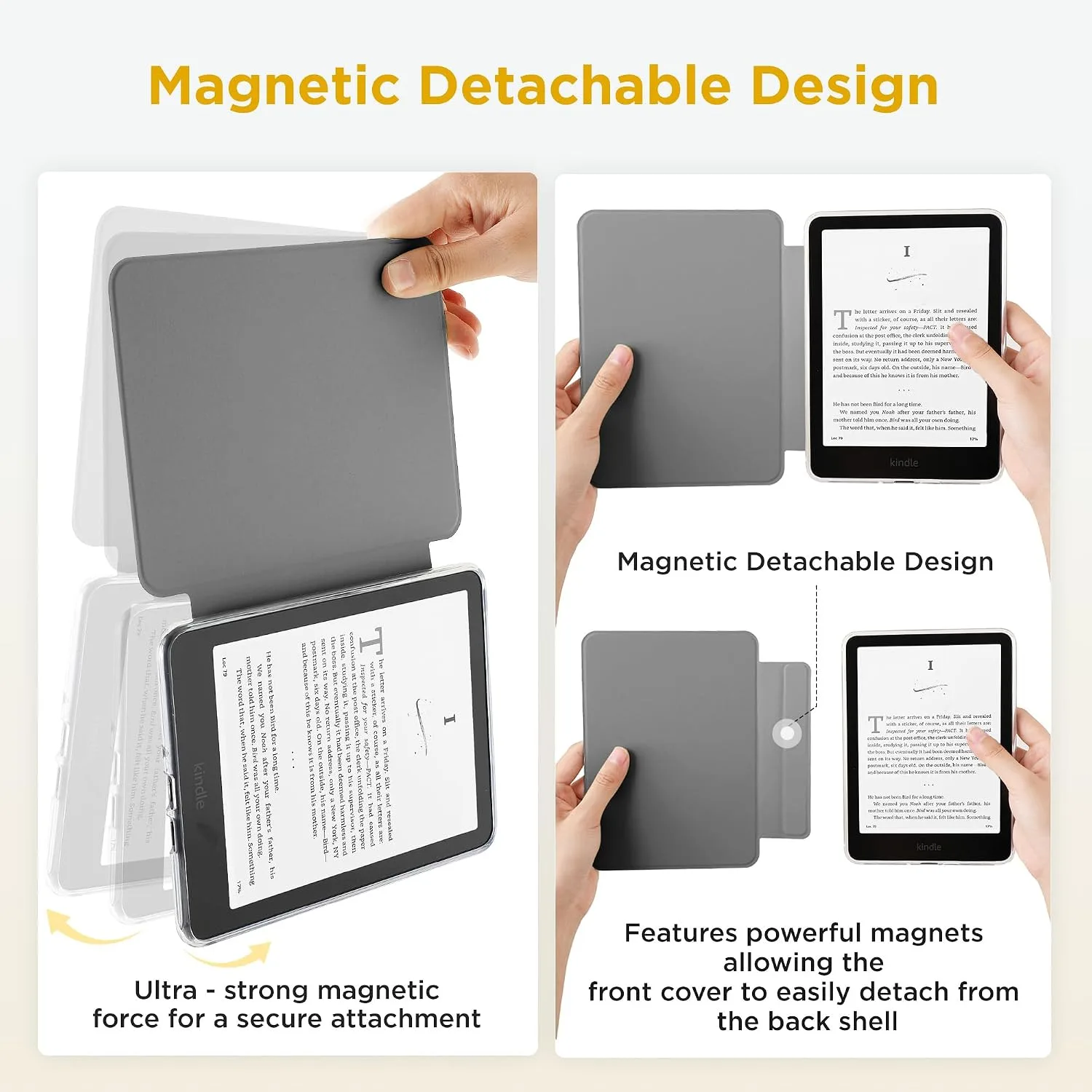 SESENSE Magnetic Case for 7'' Kindle Paperwhite 12th Gen 2024 & Colorsoft