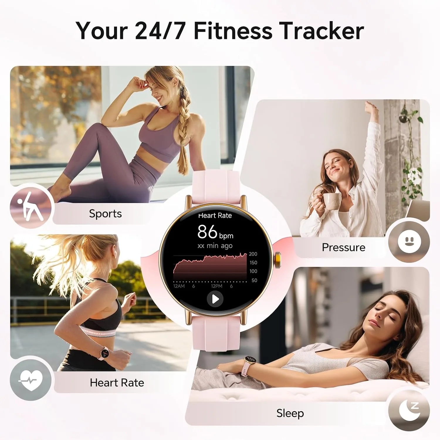 Gydom Smart Watch for Women, 40mm HD Fitness Tracker, Answer & Make Call