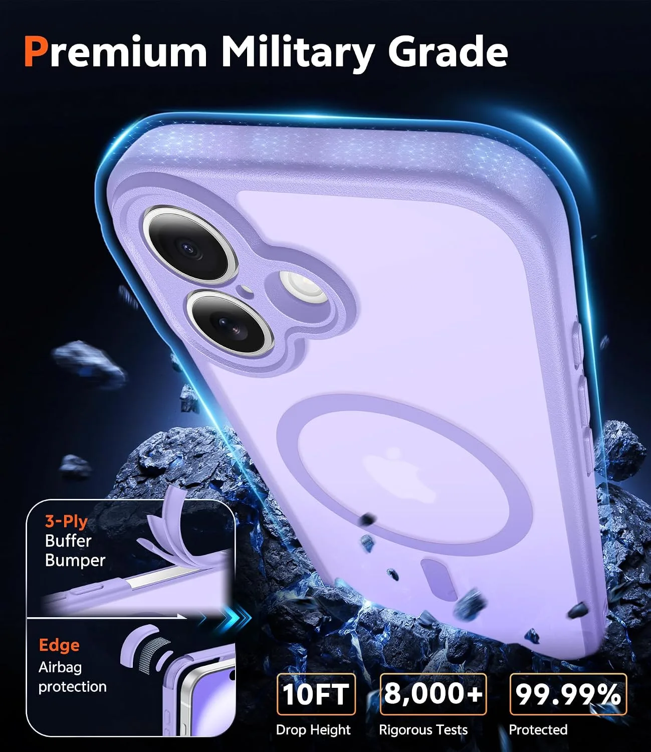 FNTCASE for iPhone 16 Plus Case Compatible with Magsafe Matte Phonecase