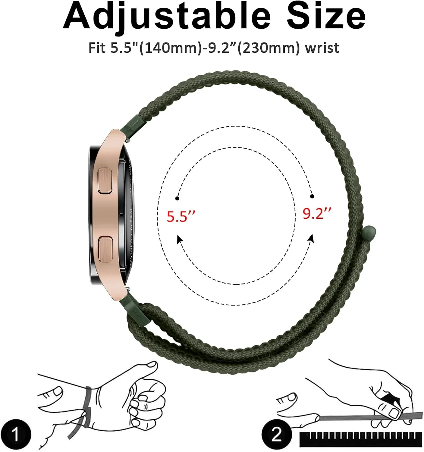 Amzpas Nylon Bands Compatible with COROS PACE 4 / PACE 3 / Pro/APEX 2 Pro/APEX Pro/APEX 46mm Men Women, 22mm Soft Sport Replacement Strap for Coros Pace 4/3 Watch