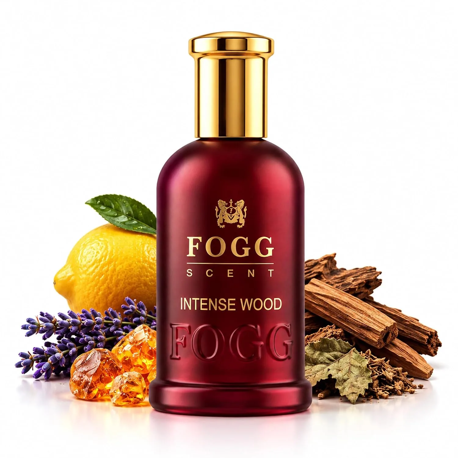 Fogg Intense Wood Eau De Parfum for Men, 100ml | Long Lasting Woody Perfume | Lavender, Lemon & Fruity Top Notes | Amber, Patchouli & Woody Fragrance