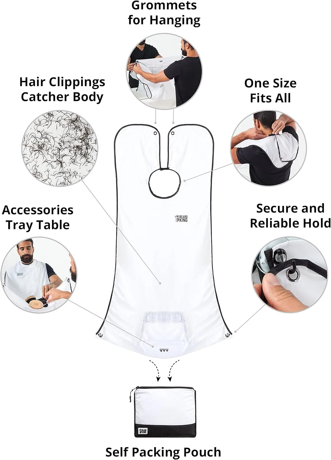BEARD KING Beard Bib Apron - As Seen on Shark Tank – Gifts for Him, Stocking Stuffers for Men, Mens Gift