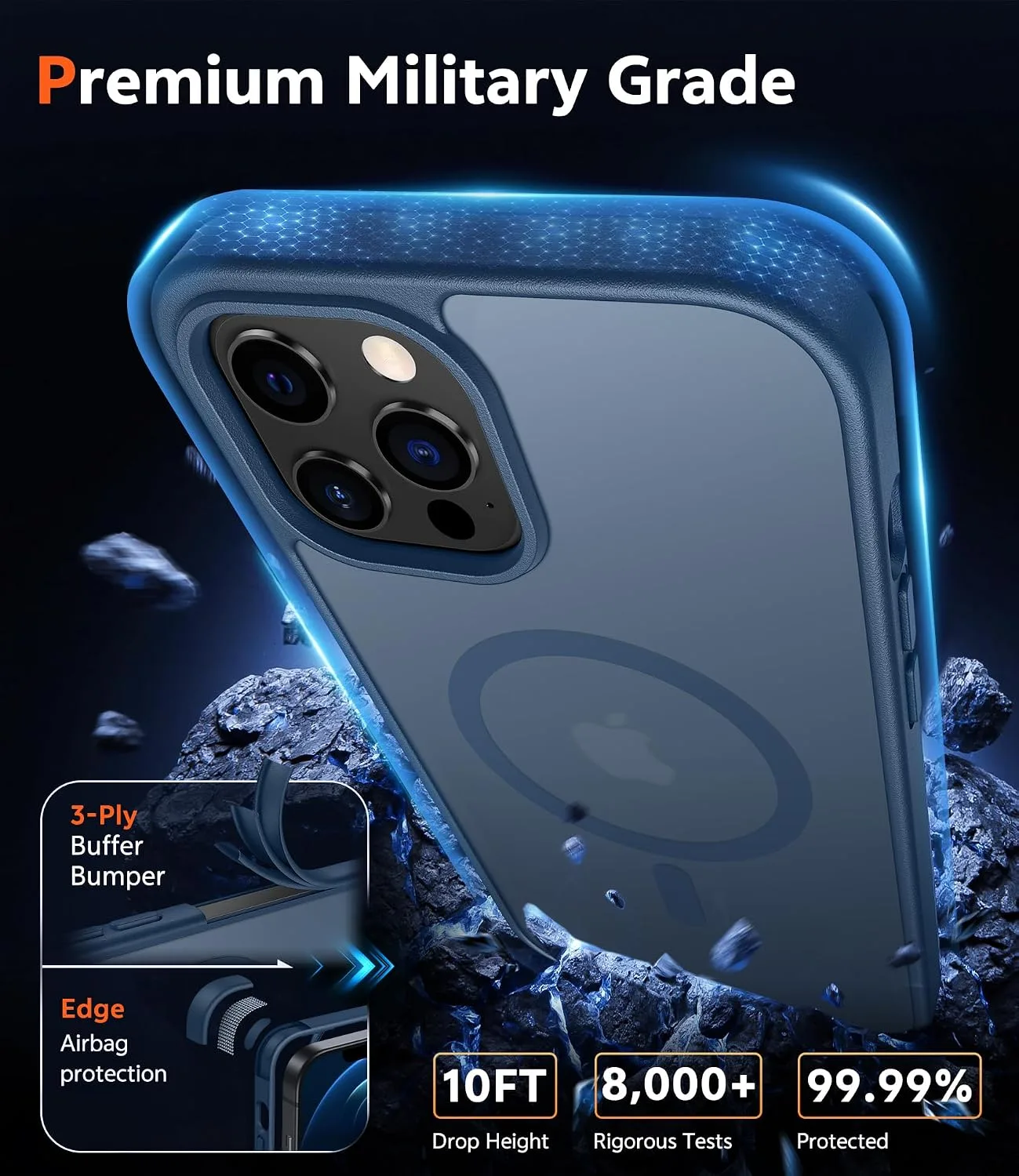 FNTCASE for iPhone 12 Pro-Max Case Compatible with Magsafe Matte Phonecase