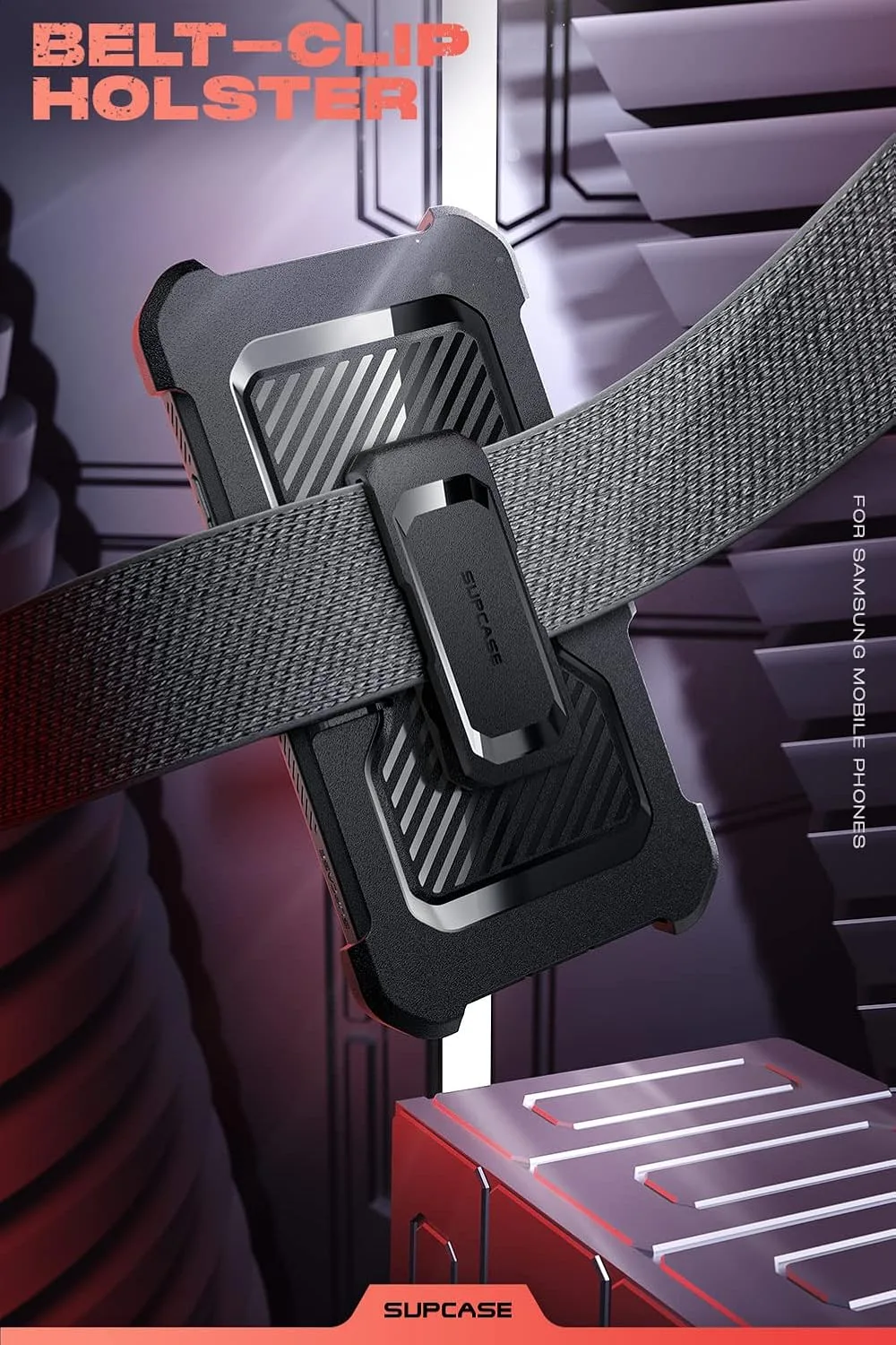 SUPCASE for Samsung Galaxy S22 Ultra Case with Built-in Kickstand, Ruddy