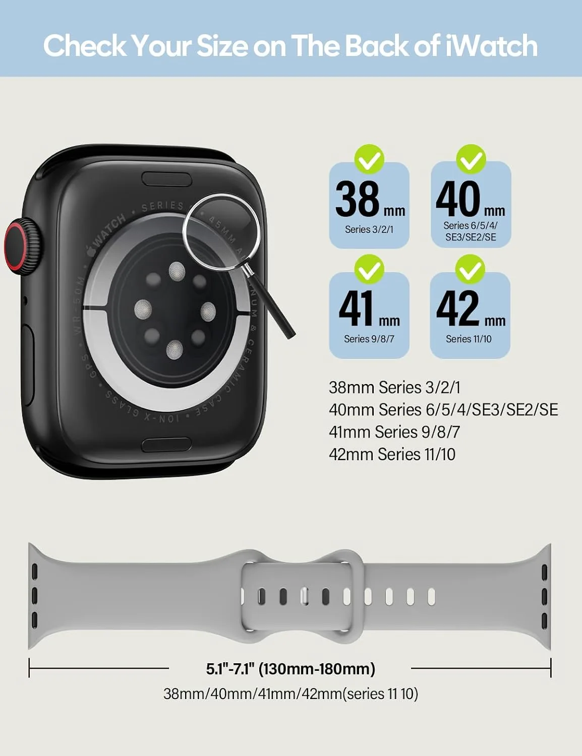 Sport Silicone Band Compatible with Apple Watch Bands for Women Men