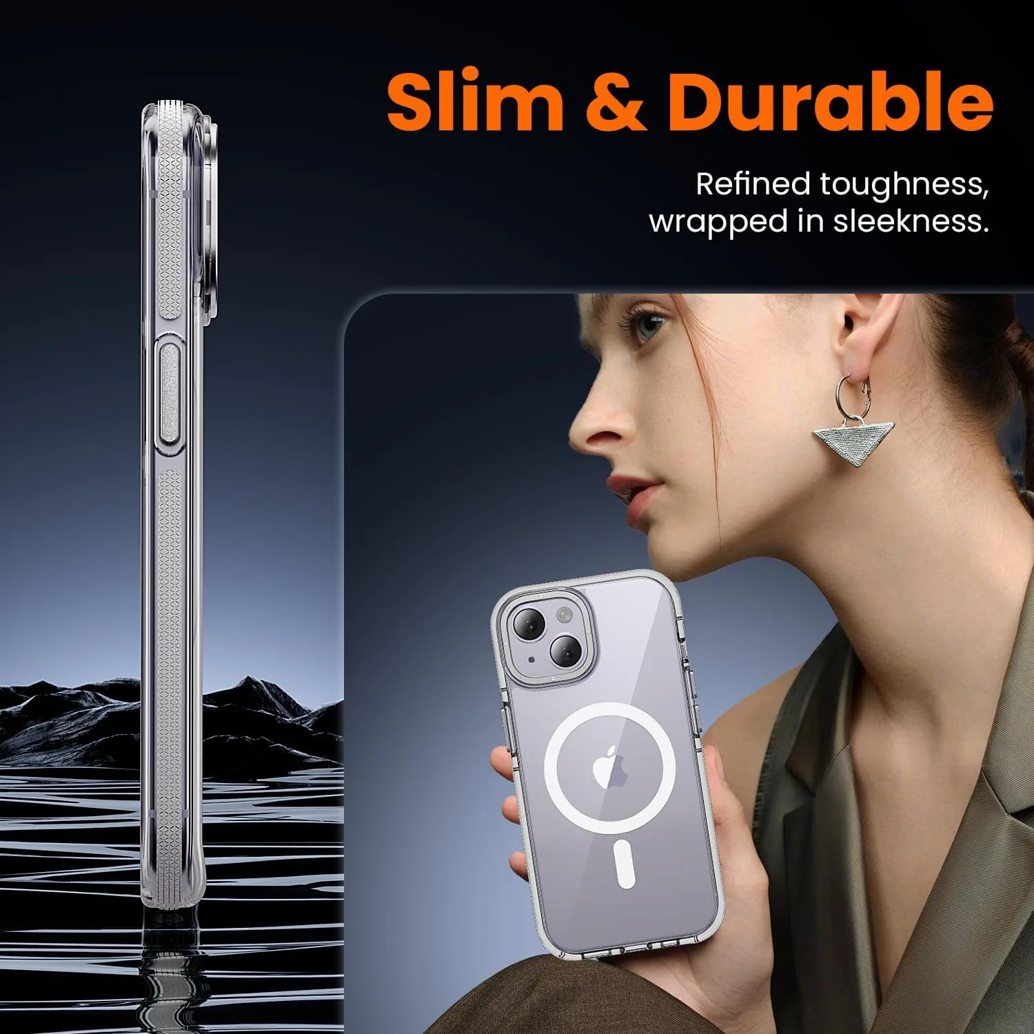 toushion 3 in 1 for iPhone 14 Case Clear Bumper
