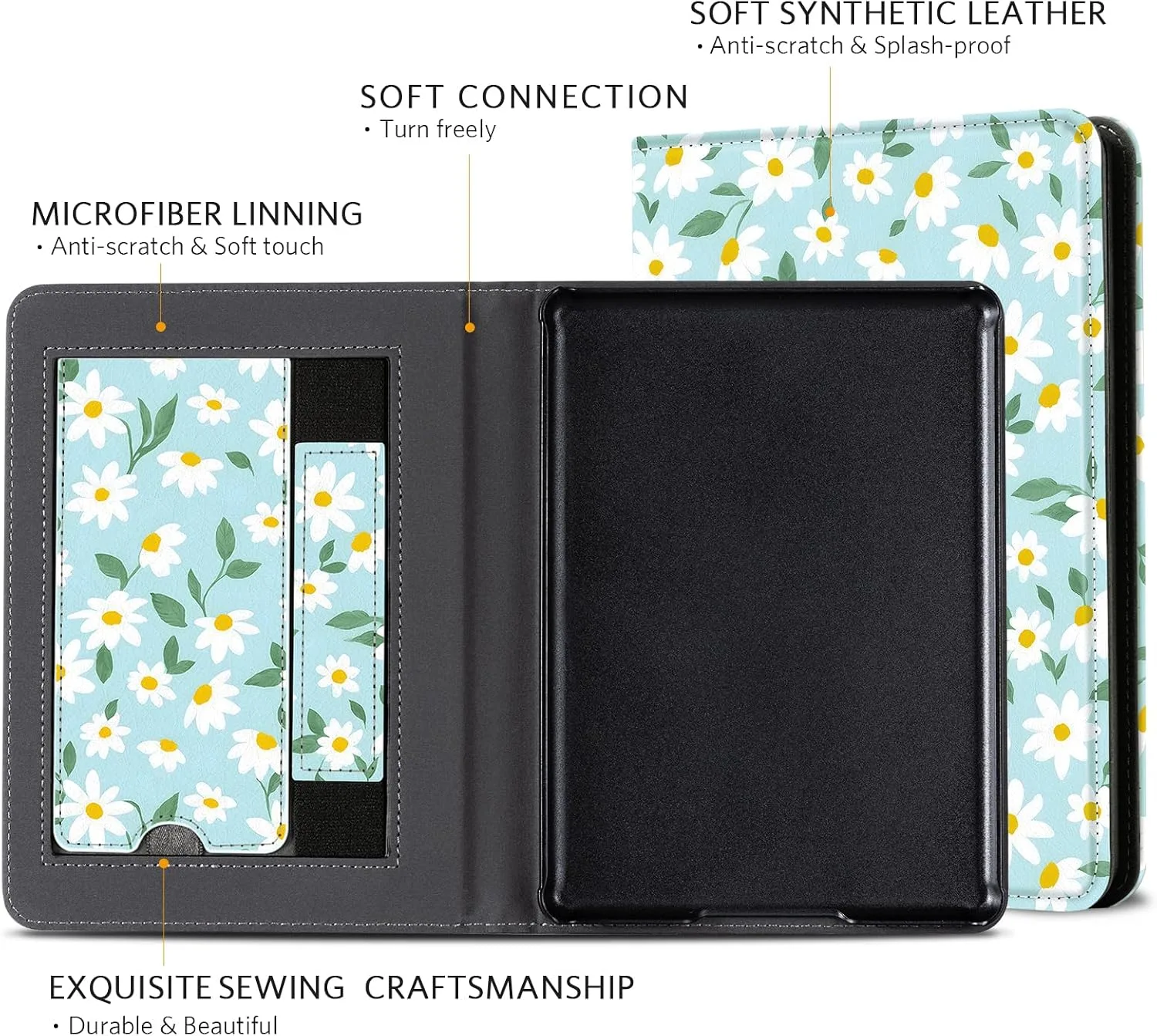 CoBak Case with Stand for for 6" Kindle (2024 & 2022, 11th Gen)