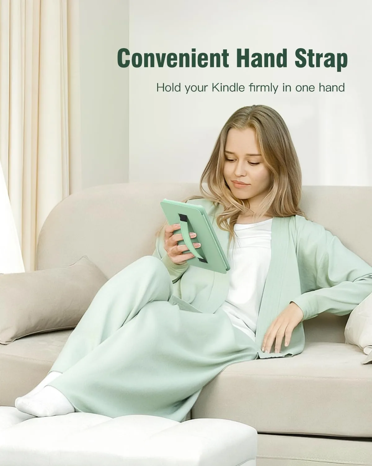 MoKo Case for 6" Kindle (11th Generation-2024/2022 Release), Agave Green