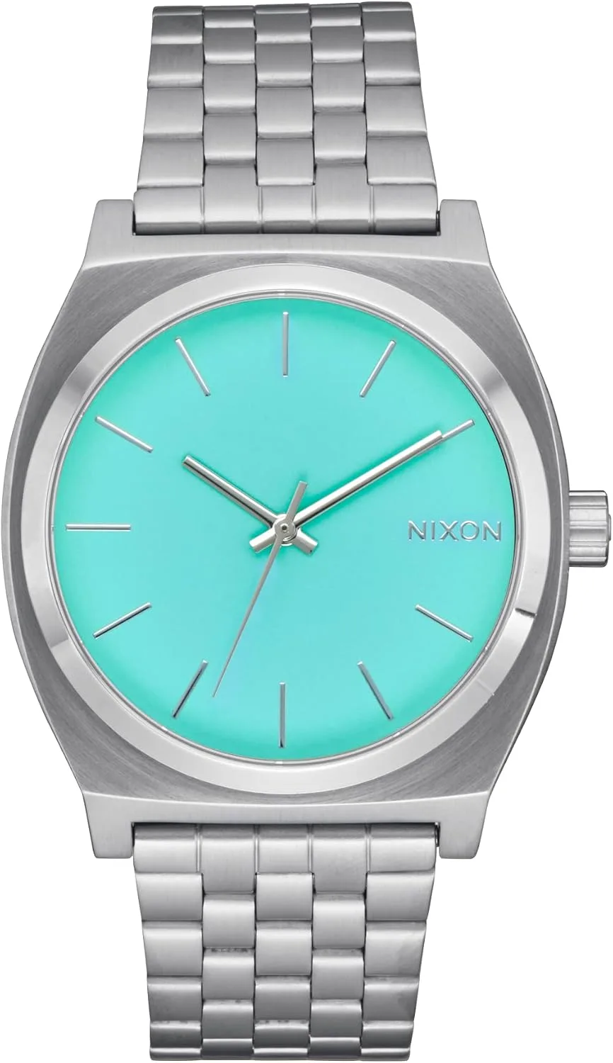NIXON Time Teller A045 - 100m Water Resistant Men's Analog Fashion Watch (37mm Watch Face, 19.5mm-18mm Stainless Steel Band)
