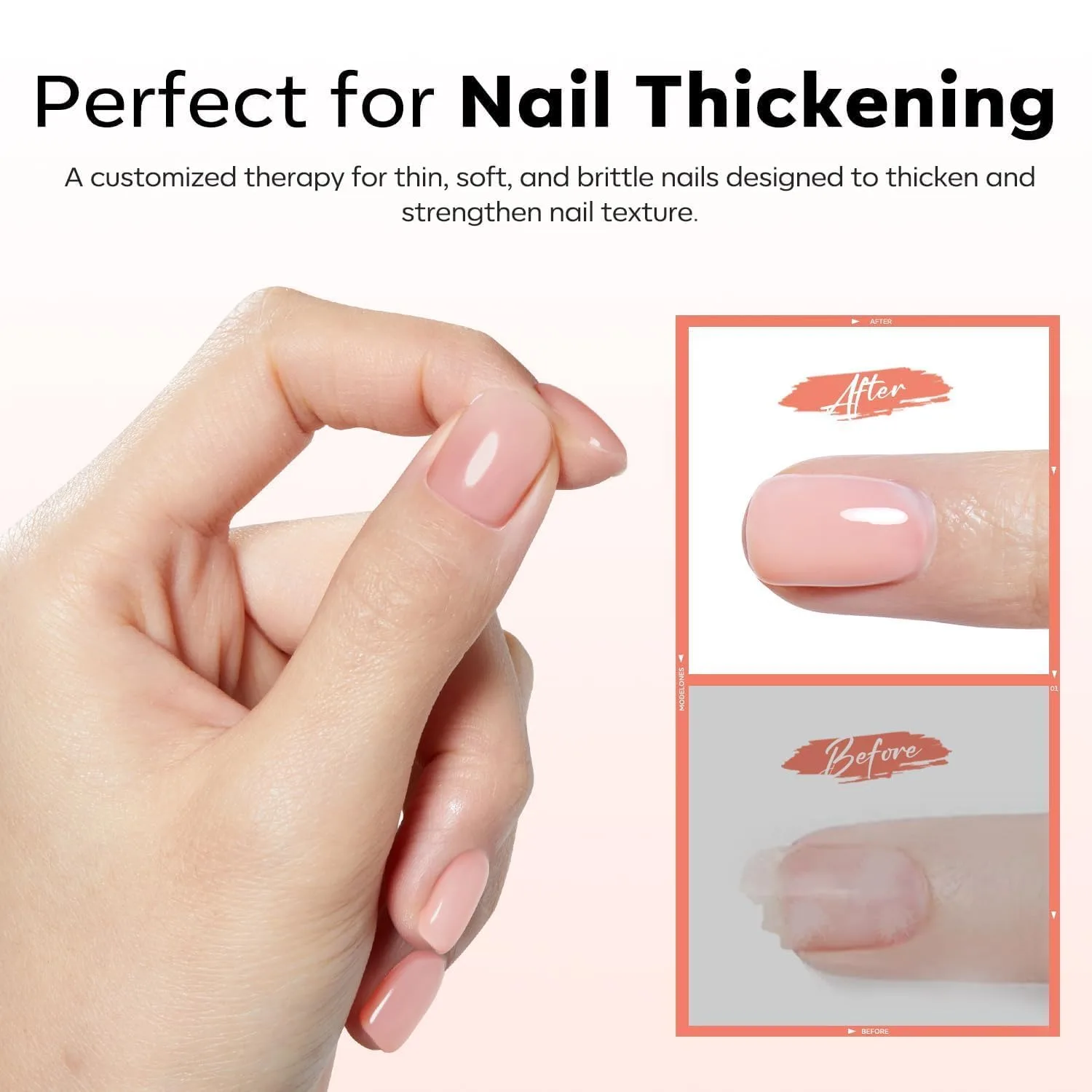 modelones Nude Rubber Base Coat Natural Pink Builder Nail Gel