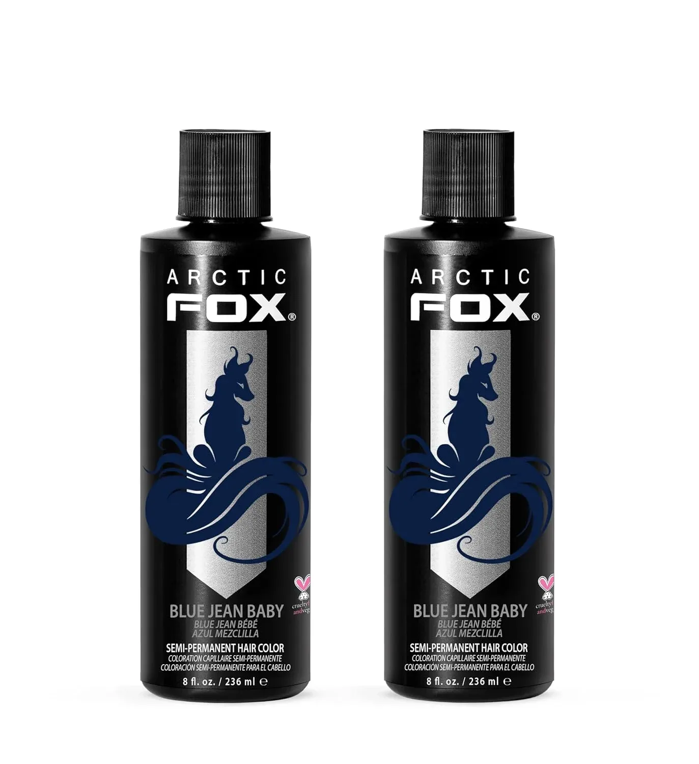ARCTIC FOX Blue Jean Baby Hair Dye - Vegan - 8 Fl Oz (2 Pack)