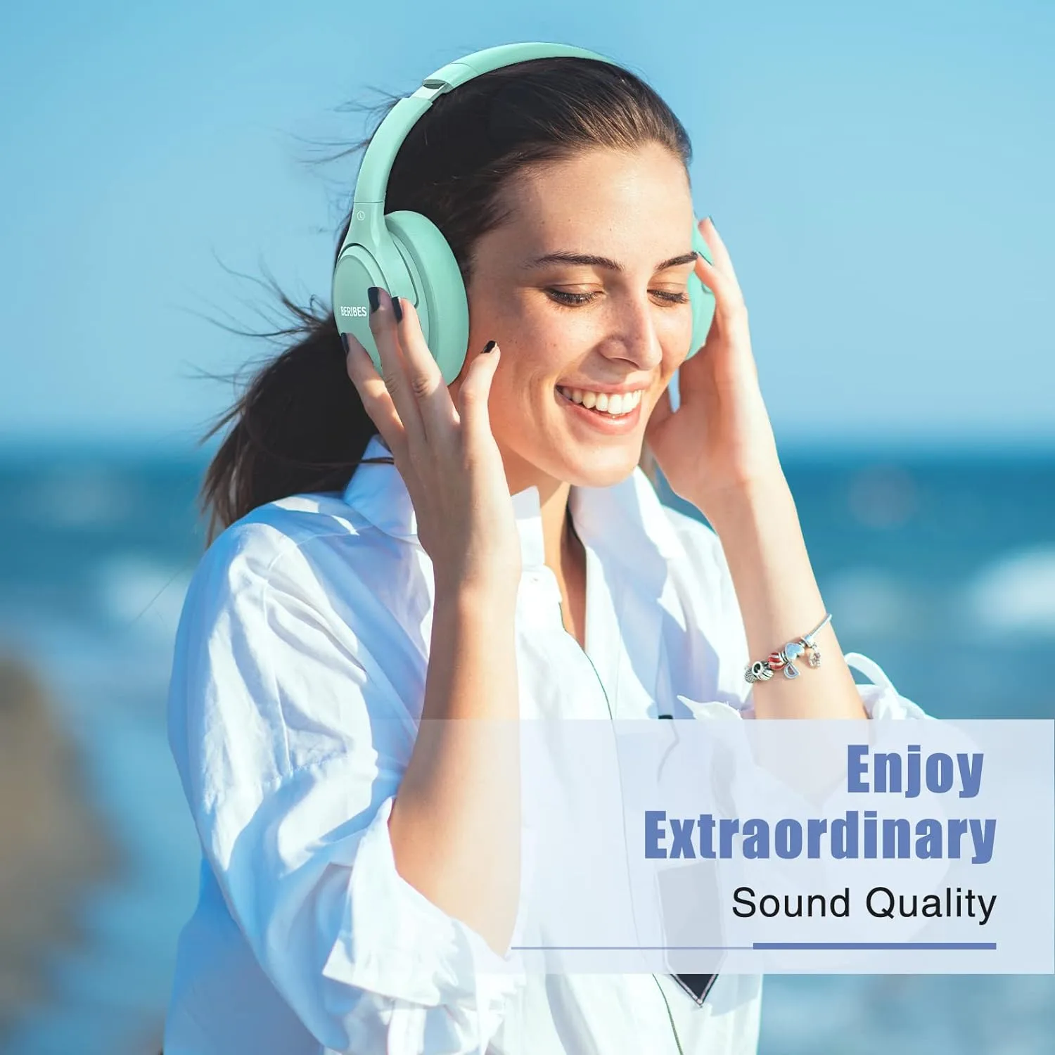 BERIBES Bluetooth Headphones Over Ear Wireless HiFi Stereo Headsets 65H 6EQ