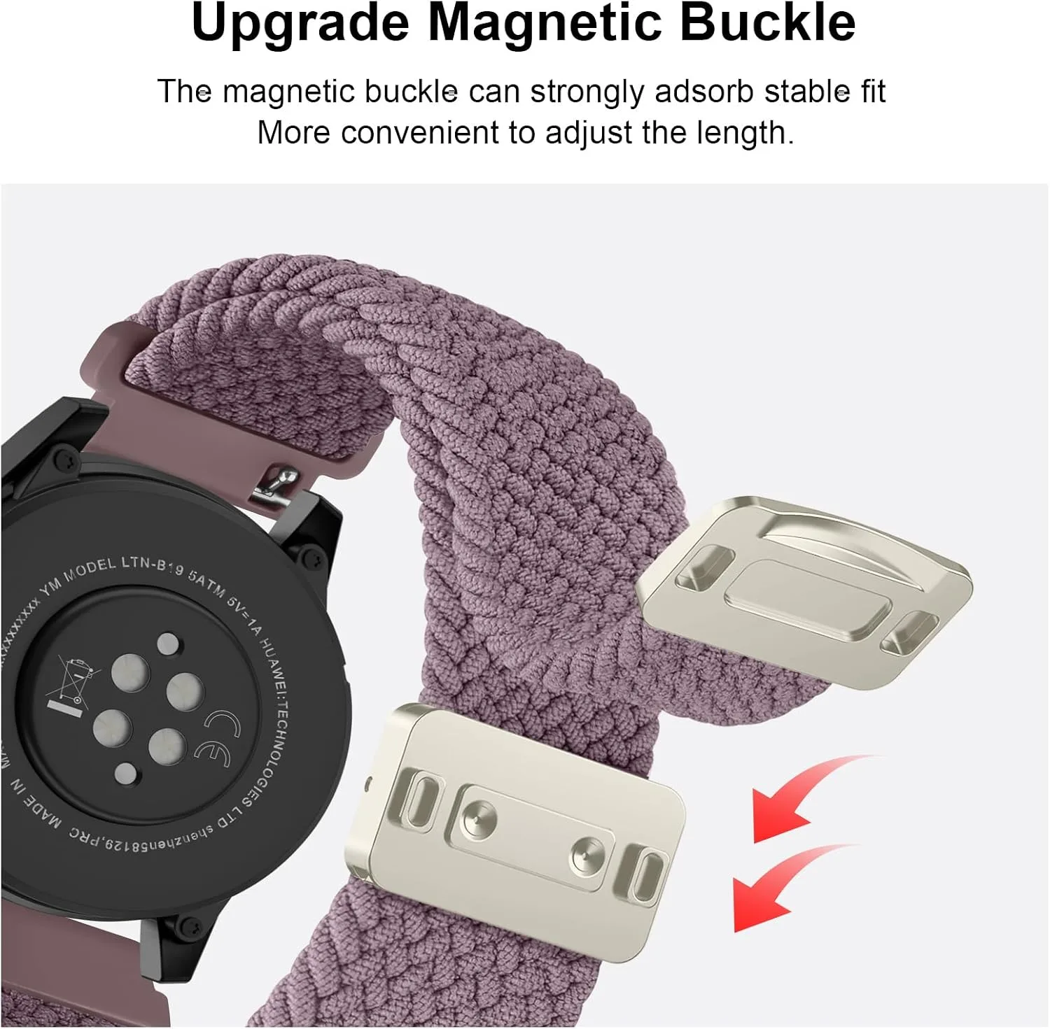 Amzpas Magnetic Braided Strap for COROS PACE 4 / PACE 3 / Pro/APEX 2 Pro/APEX Pro/APEX 46mm, 22mm Soft Nylon Sport WristBand Compatible with ACoros Pace 4/3 Watch Women Men