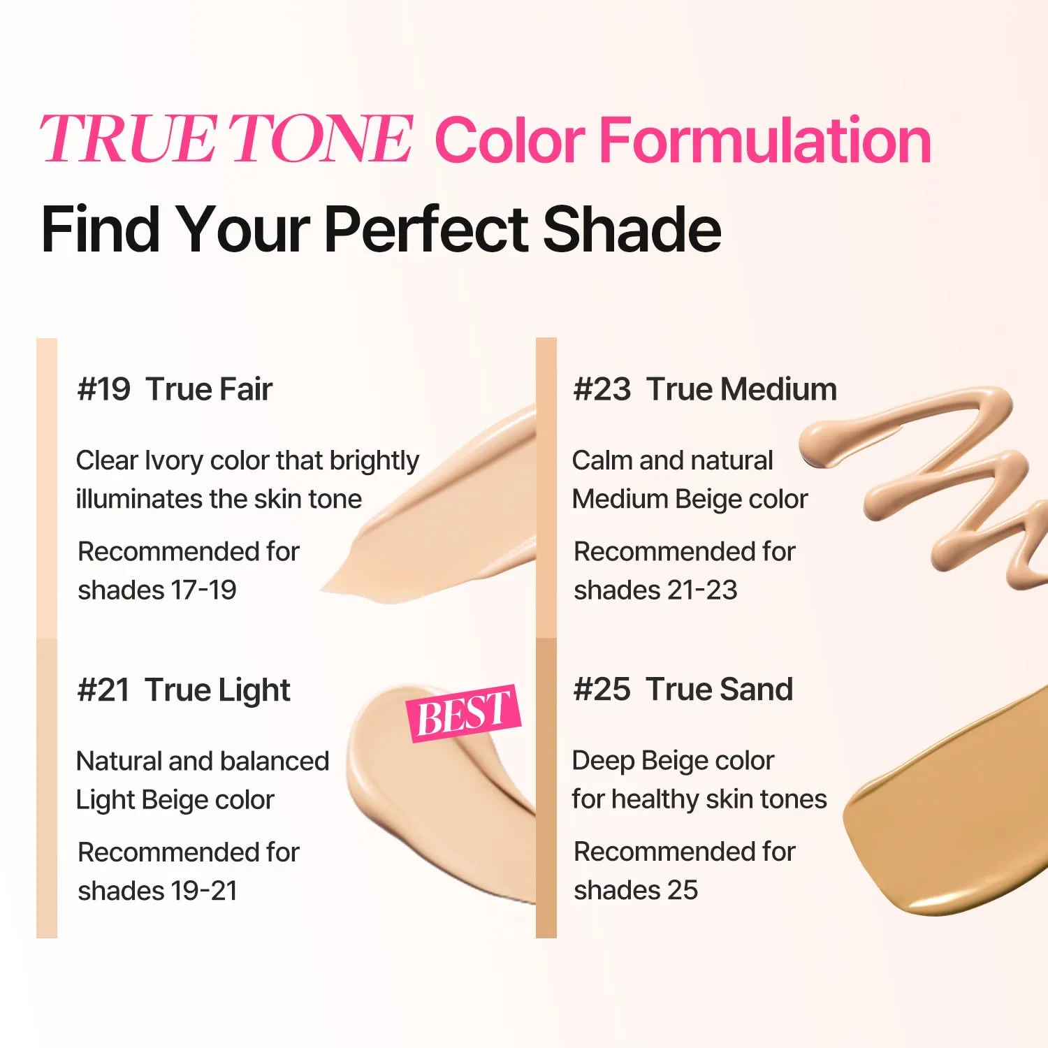 COSNORI PDRN True Tone BB Cream 25 True Sand - Warm Beige with Golden Undertones, No Gray Cast, Soothing Formula with Camellia PDRN, Long Lasting Natural Coverage, Korean BB Cream, 1.18 Fl Oz