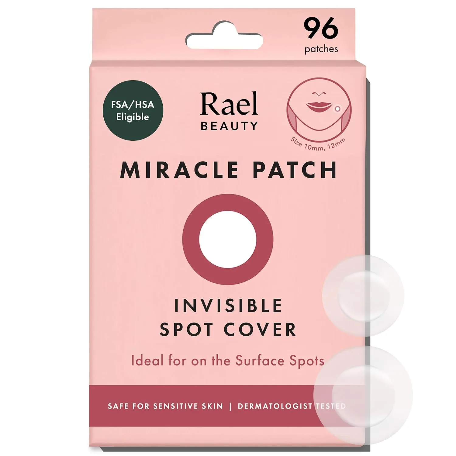 Rael Miracle Invisible Spot Cover Hydrocolloid Acne Pimple Patches (96 Ct)