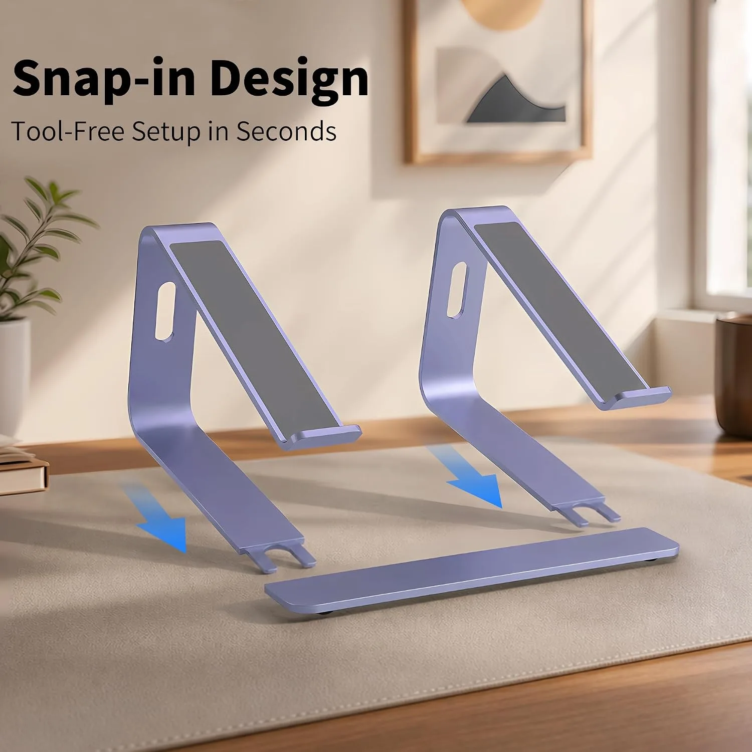 Orionstar Ergonomic Laptop Stand, Aluminum Riser, 10-15.6",Purple