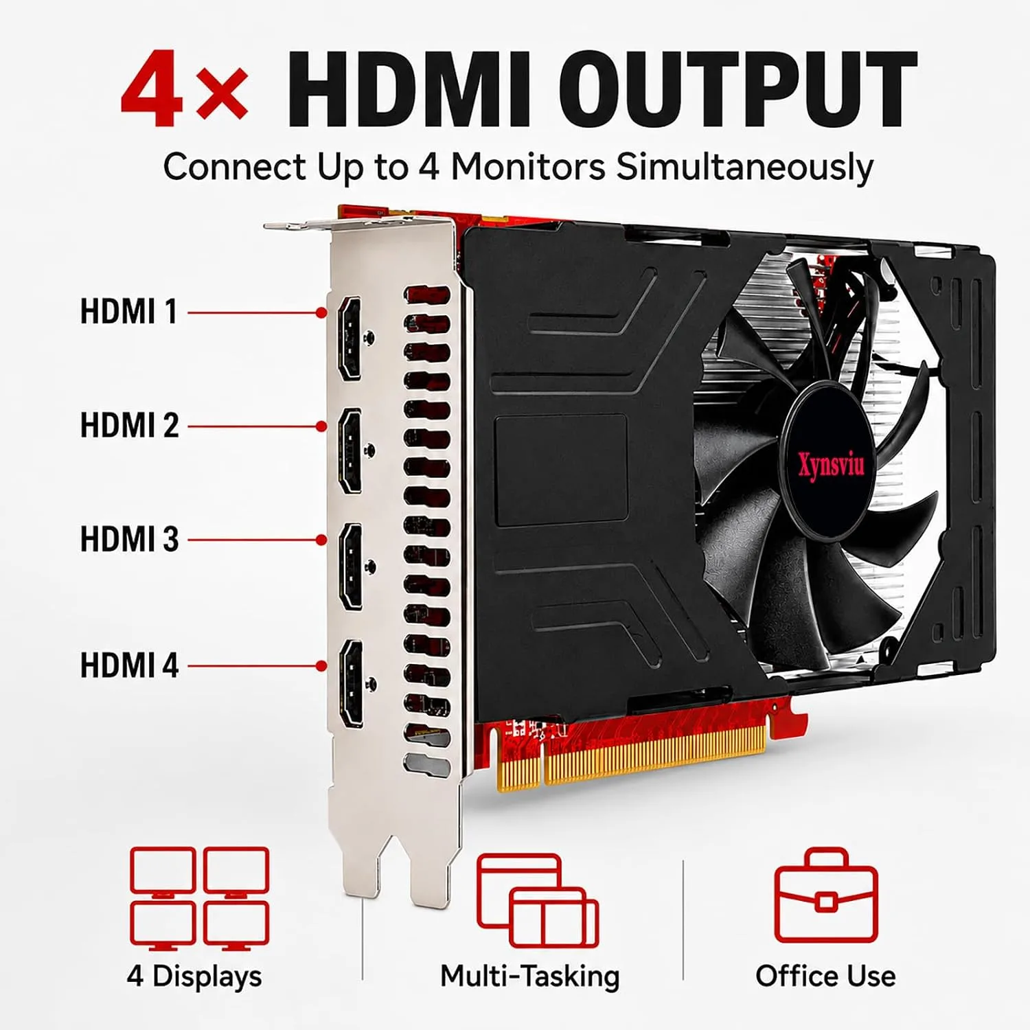 RX550 2GB GDDR5 4 HDMI Multi Monitor Graphics Card