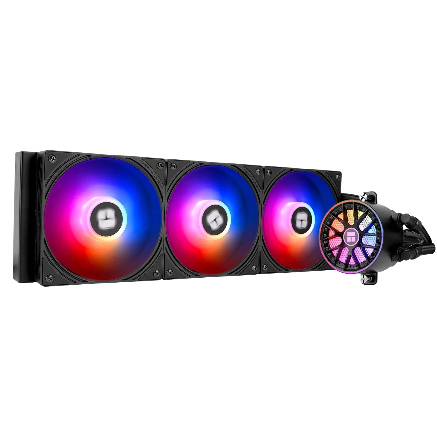 Thermalrlght Aqua Elite 360 V6 ARGB Black AIO CPU Cooler, ARGB PWM Cooler Fans with 2000RPM, for Intel Lga1150/1151/1155/1156/1200/1700/1851, AMD: AM4/AM5, Case 360mm AIO Radiator
