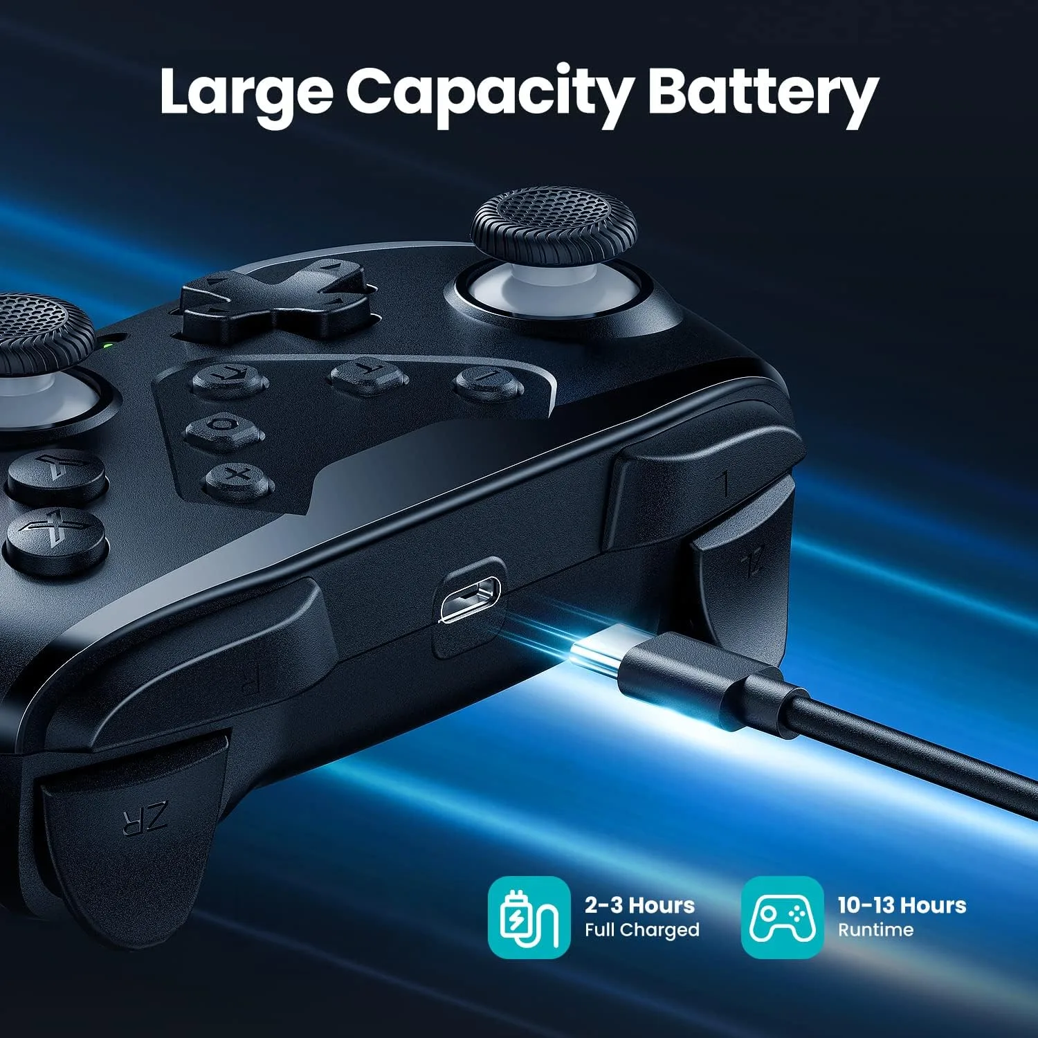 VOYEE Switch Controller for Switch/Lite/OLED, Wireless Pro Controller Gray