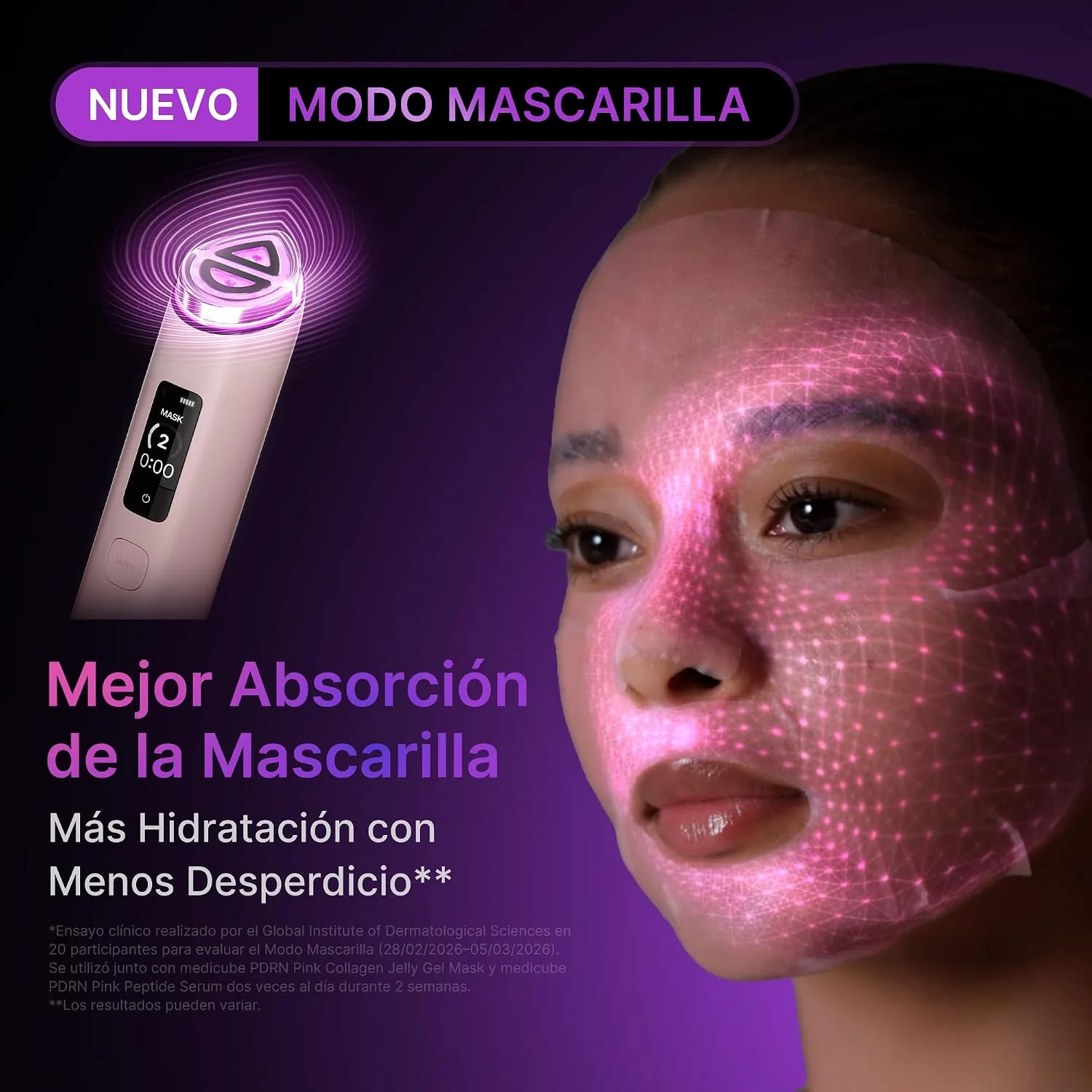medicube Booster Pro X2™ - 7 in 1 Glow Beauty Device, 2X Glow Care, Pink