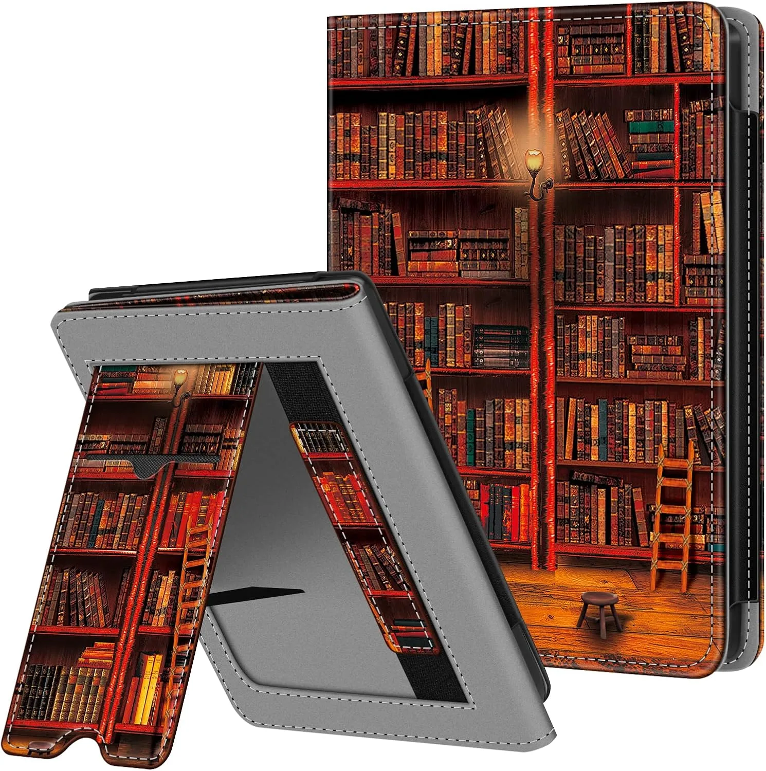 Fintie Stand Case for 6" Kobo Clara Colour/Kobo Clara BW/2E, Library