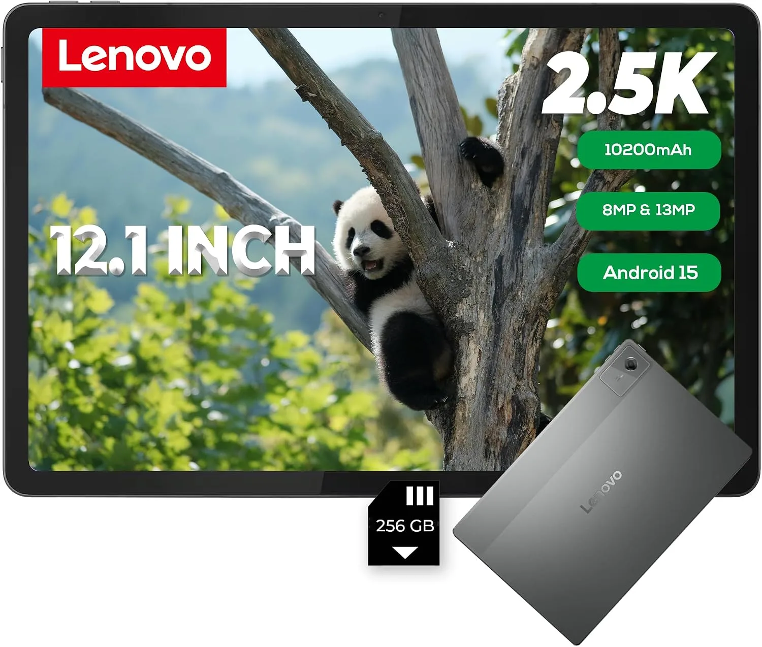 Lenovo Idea-Tab-Plus 12.1-inch 2.5K Tablet - Android 15, WiFi, Long Battery
