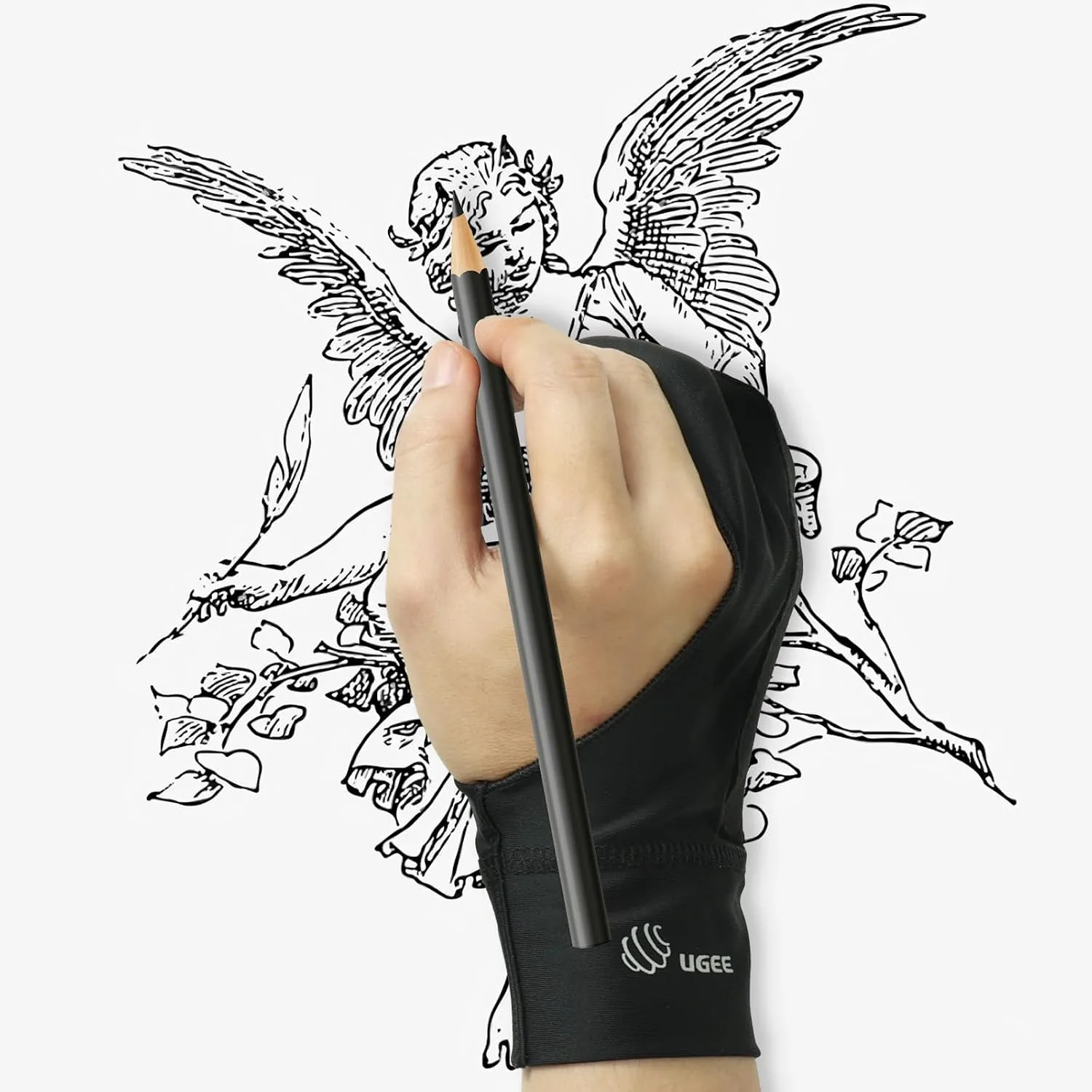 Guante para dibujo Ugee Artist Glove doble acolchado talla S