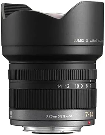 PANASONIC LUMIX G VARIO LENS, 7-14MM, F4.0 ASPH., MIRRORLESS MICRO FOUR THIRDS, H-F007014 (USA BLACK) (Renewed)