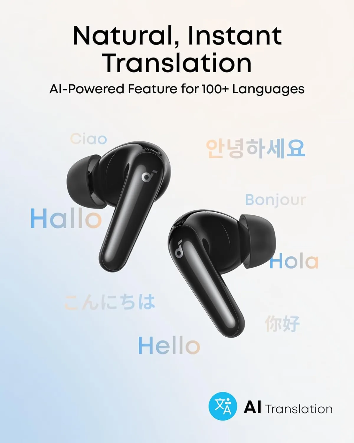 Soundcore P31i by Anker Translation Earbuds with Real-Time Adaptive ANC