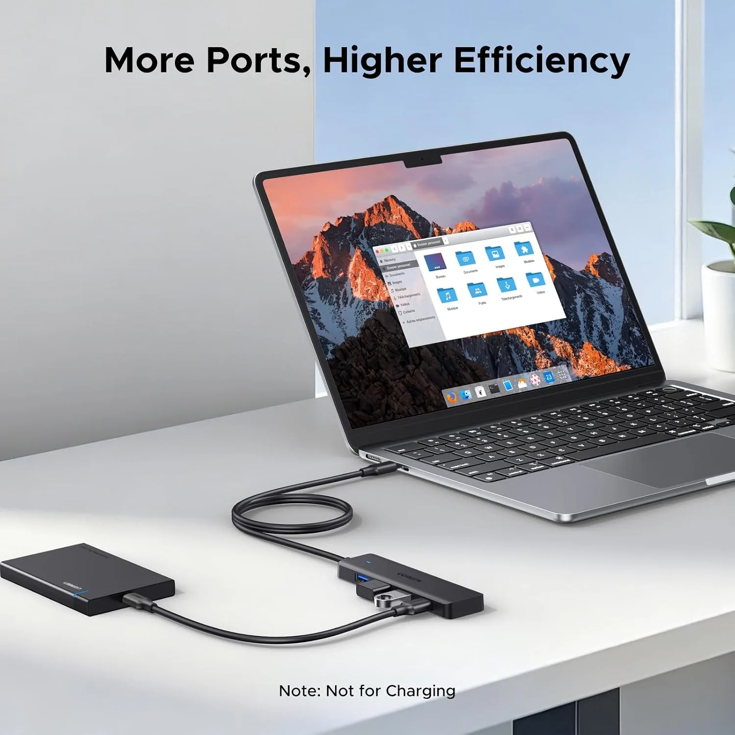 UGREEN USB C Hub, 4 Ports USB A Splitter Ultra-Slim USB Expander, 3.3 ft
