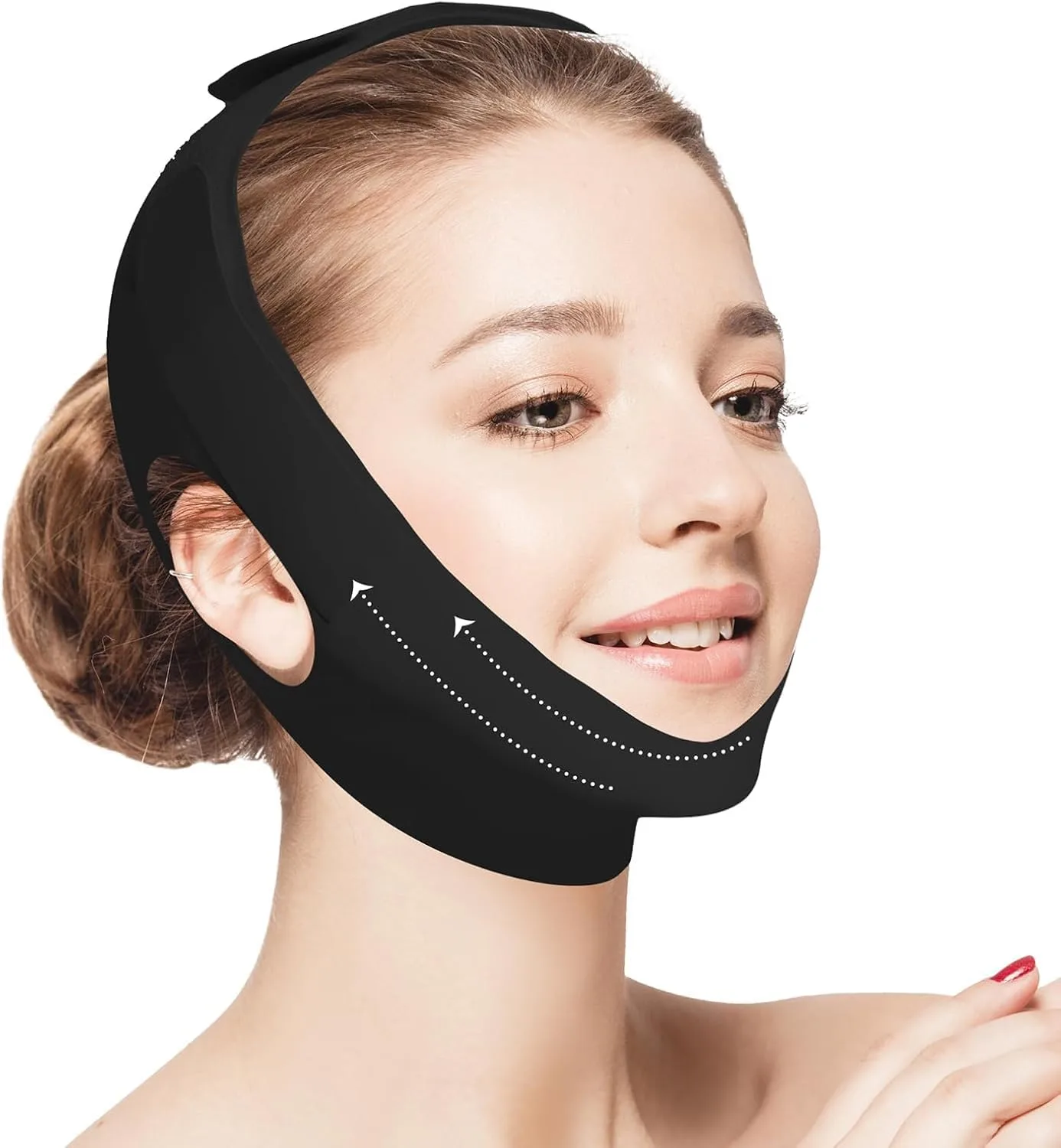 Cinta para mentón Rushforward V-Line ajustable negro XL