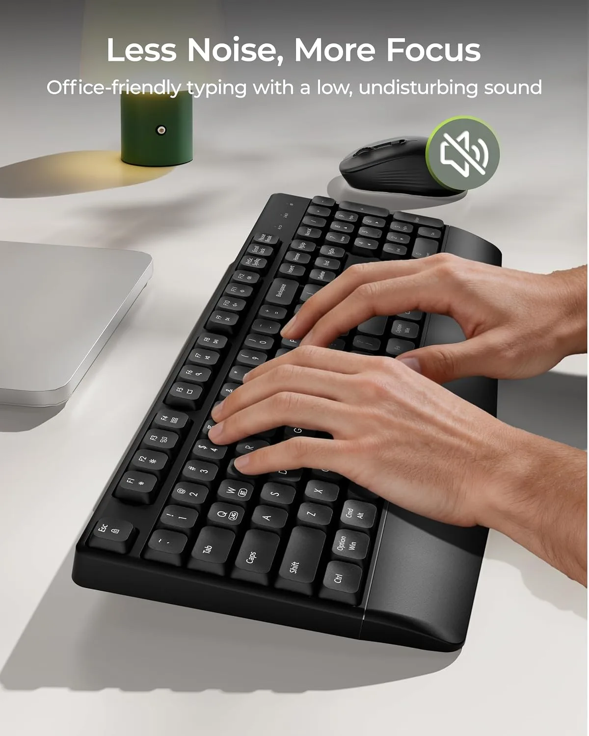 seenda COE200 Wireless Bluetooth Keyboard and Mouse Combo with Wrist Rest