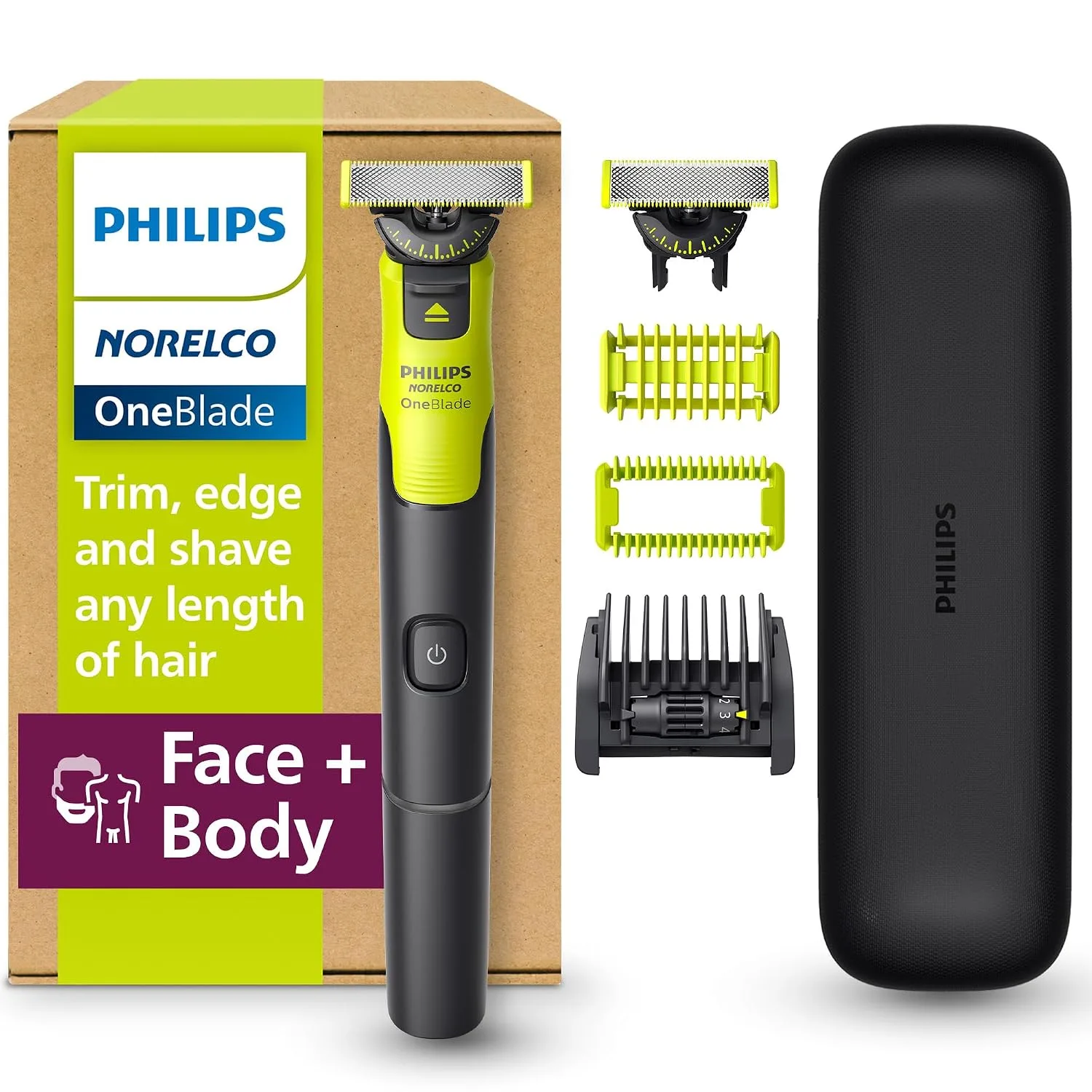 Norelco Philips Norelco OneBlade 360 Face + Body Trimmer & Shaver with Connectivity