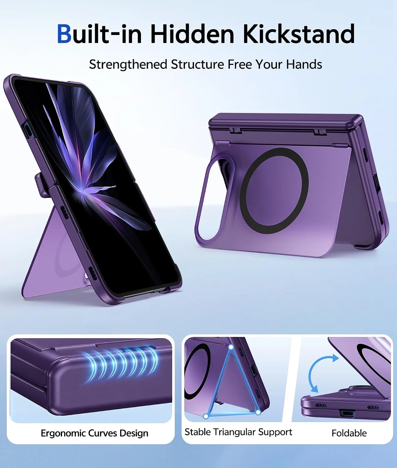 for iPhone Duo Case with Built-in Tempered Glass Screen Protector