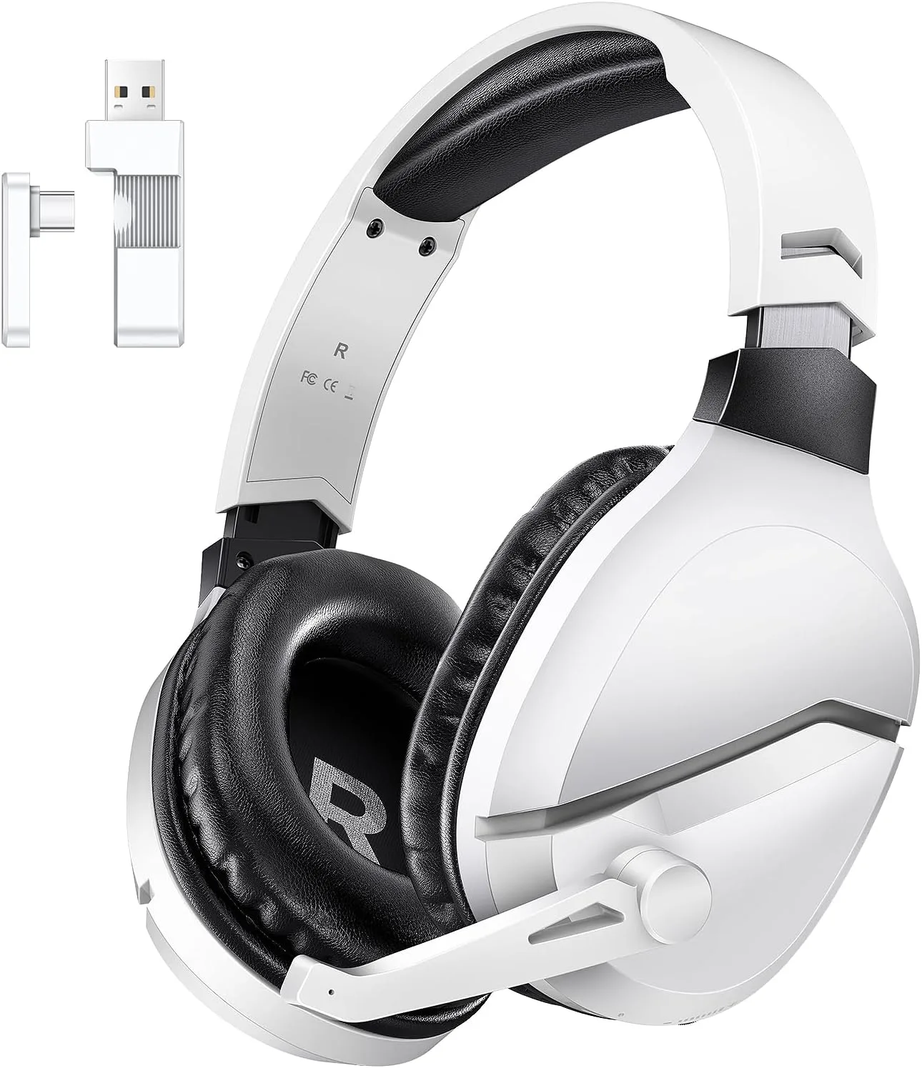 Wireless Gaming Headset with Mic for PS5 PS4 PC, 48Hrs, Wired for GameCube